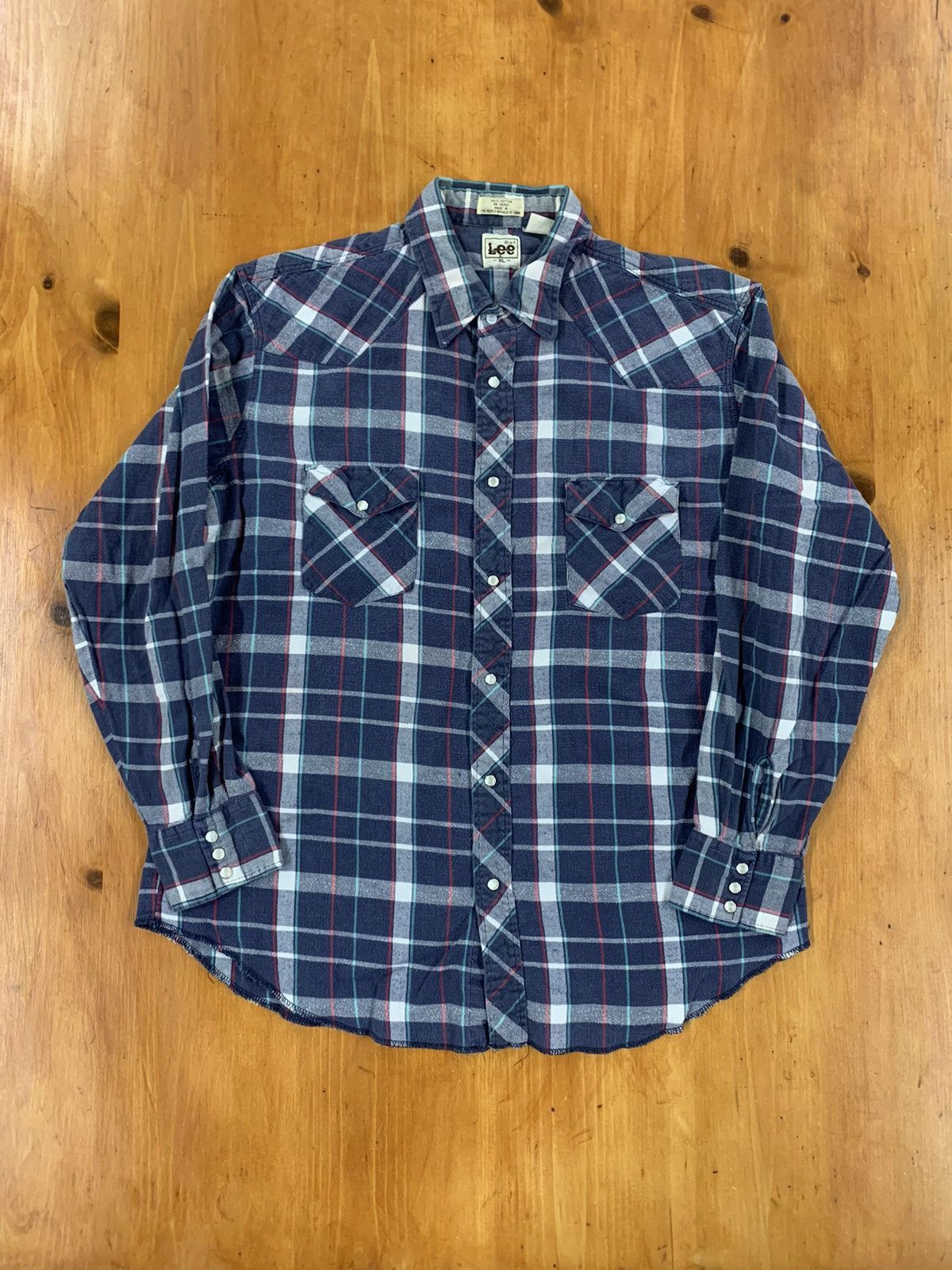 Lee × Vintage Vintage Flannel Lee Pearl Button Flannel Size US XL / EU 56 / 4 - 3 Thumbnail