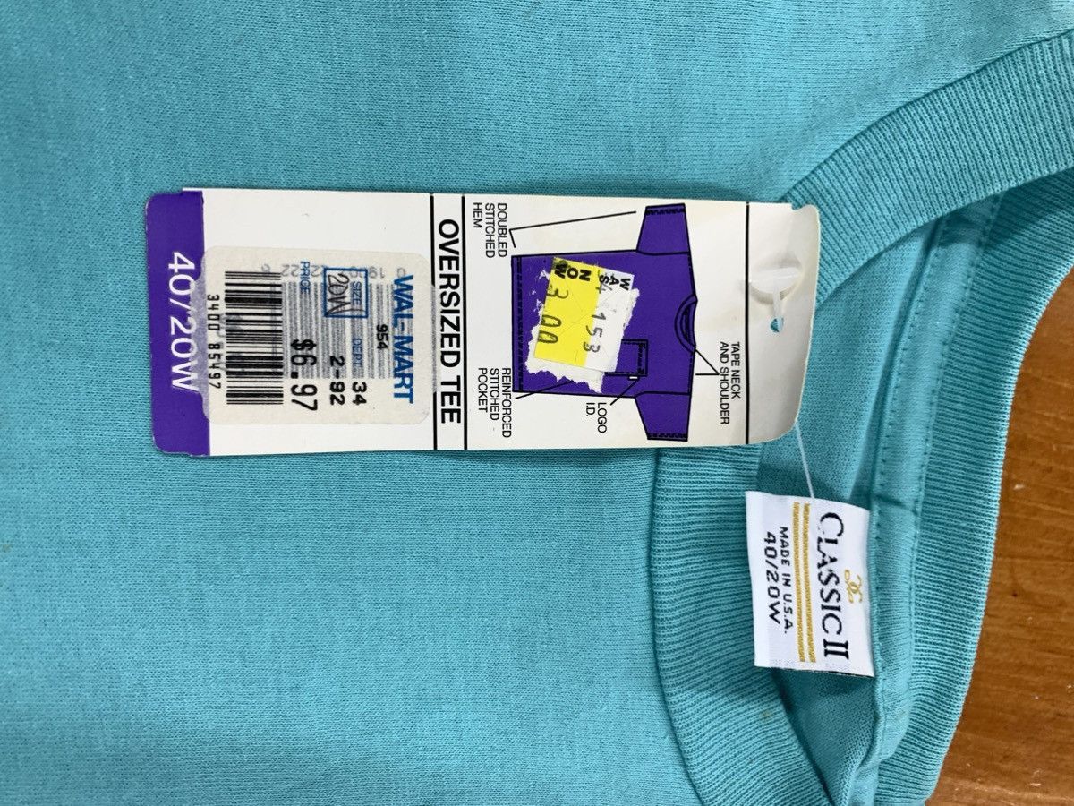 Vintage Vintage 90s Classic Deadstock Teal Pocket Tee Size US XL / EU 56 / 4 - 4 Thumbnail