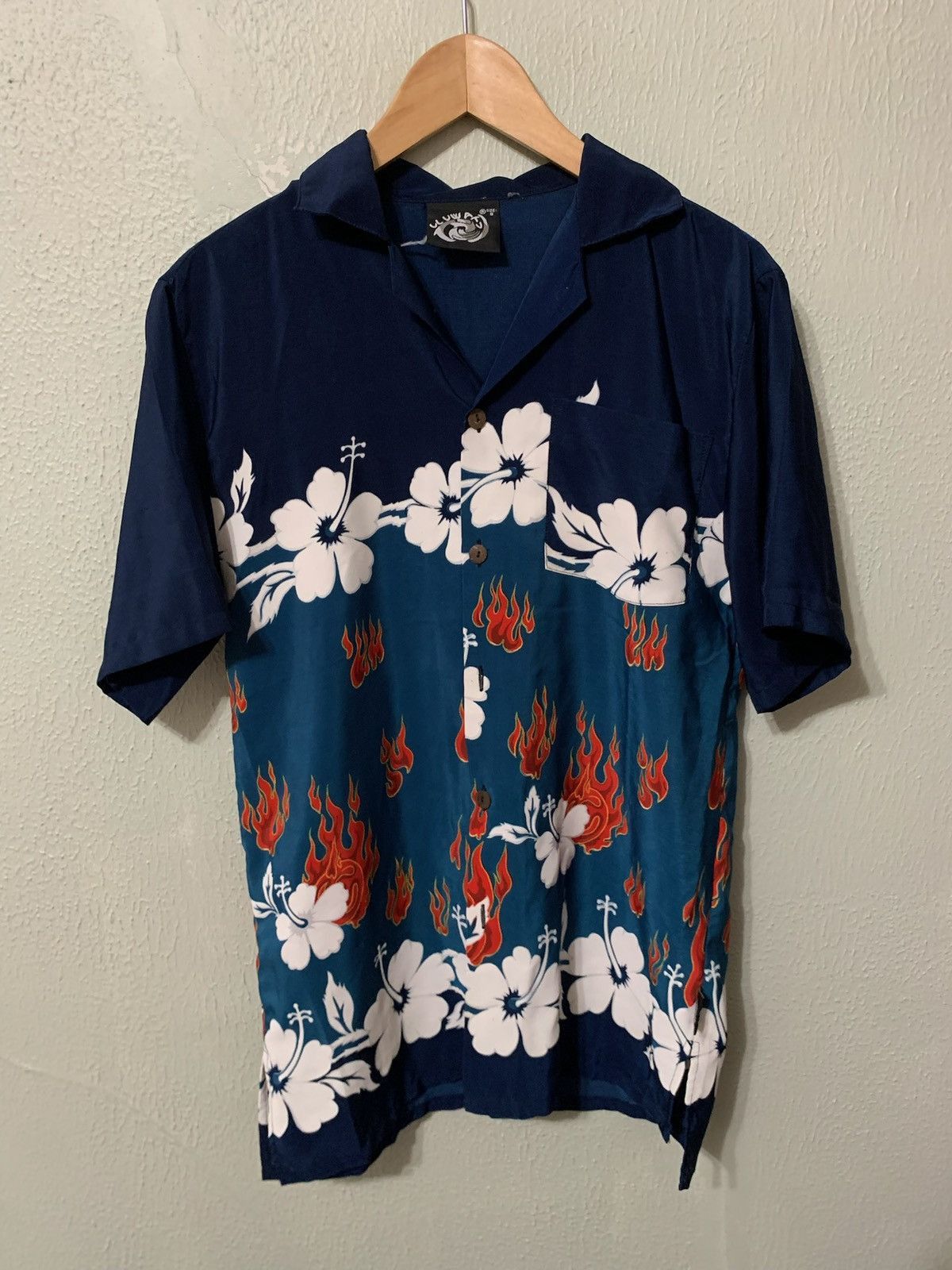 Vintage Vintage Floral Hawaiian Flames Shirt Size US S / EU 44-46 / 1 - 2 Thumbnail