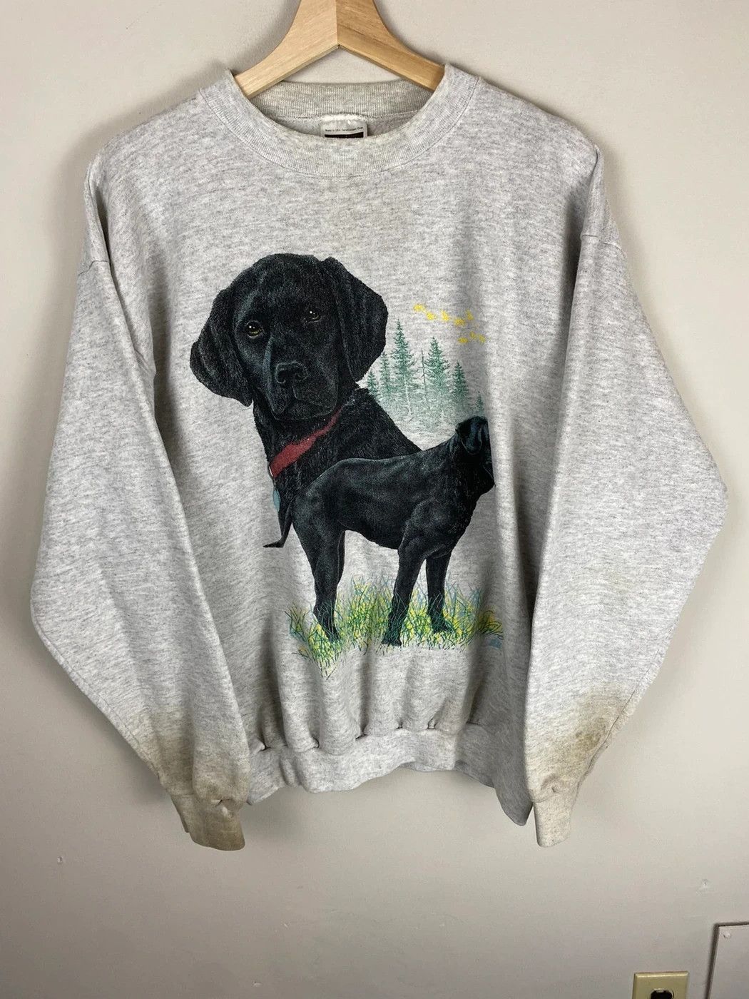 Vintage Vintage Crewneck Black Lab Dog Vintage Sweatshirt Size US XL / EU 56 / 4 - 3 Thumbnail