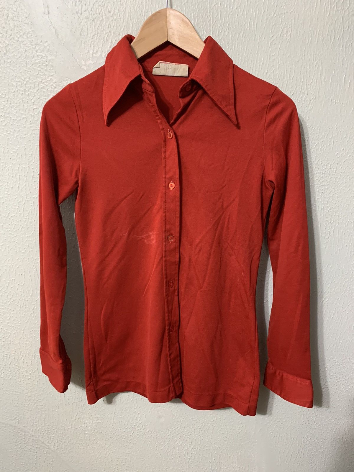 Vintage Vintage 90s Red Button Up Size US S / EU 44-46 / 1 - 3 Thumbnail