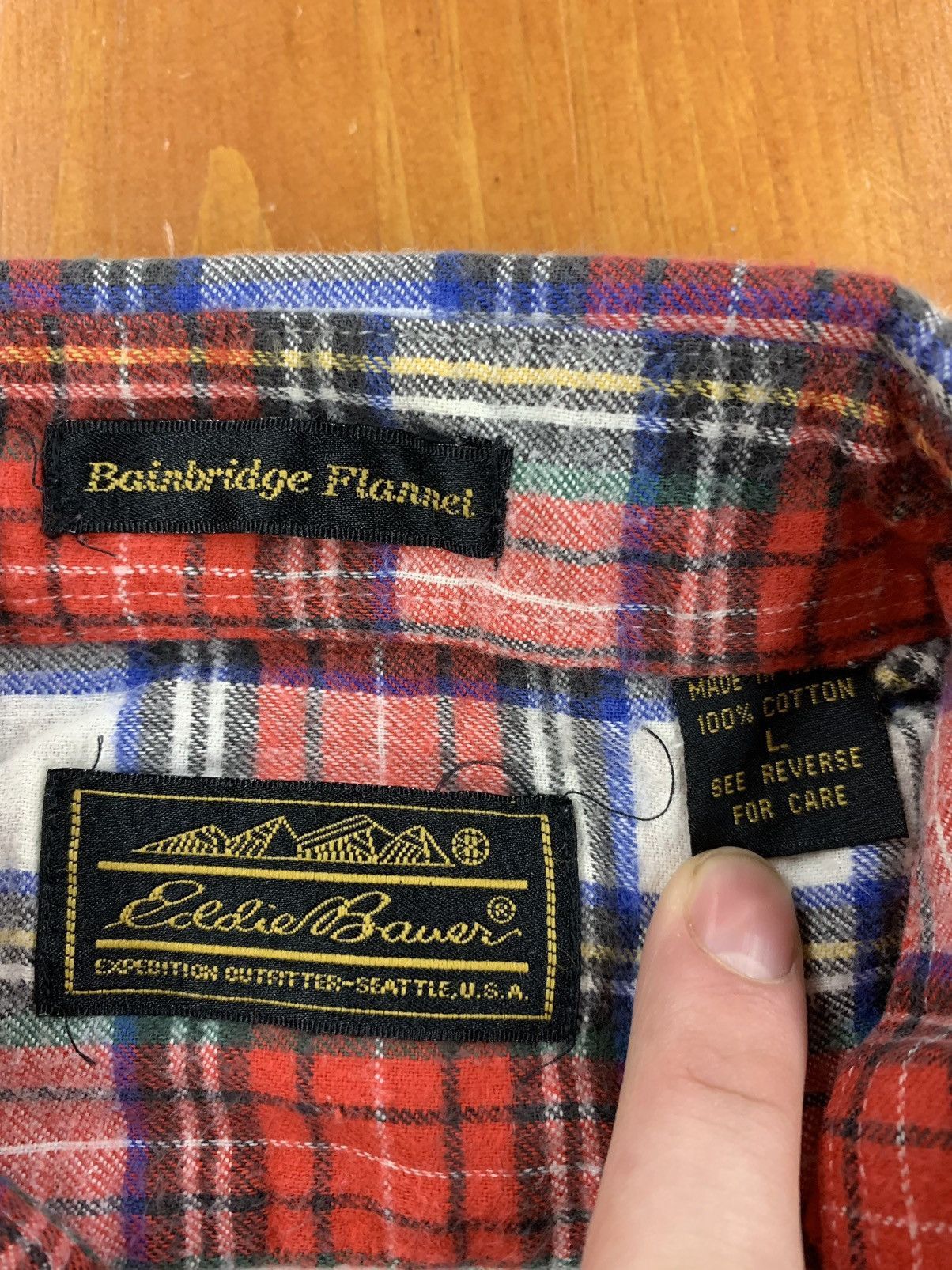 Eddie Bauer × Vintage Vintage 1990s Eddie Bauer Plaid Check Shirt Size US L / EU 52-54 / 3 - 2 Thumbnail