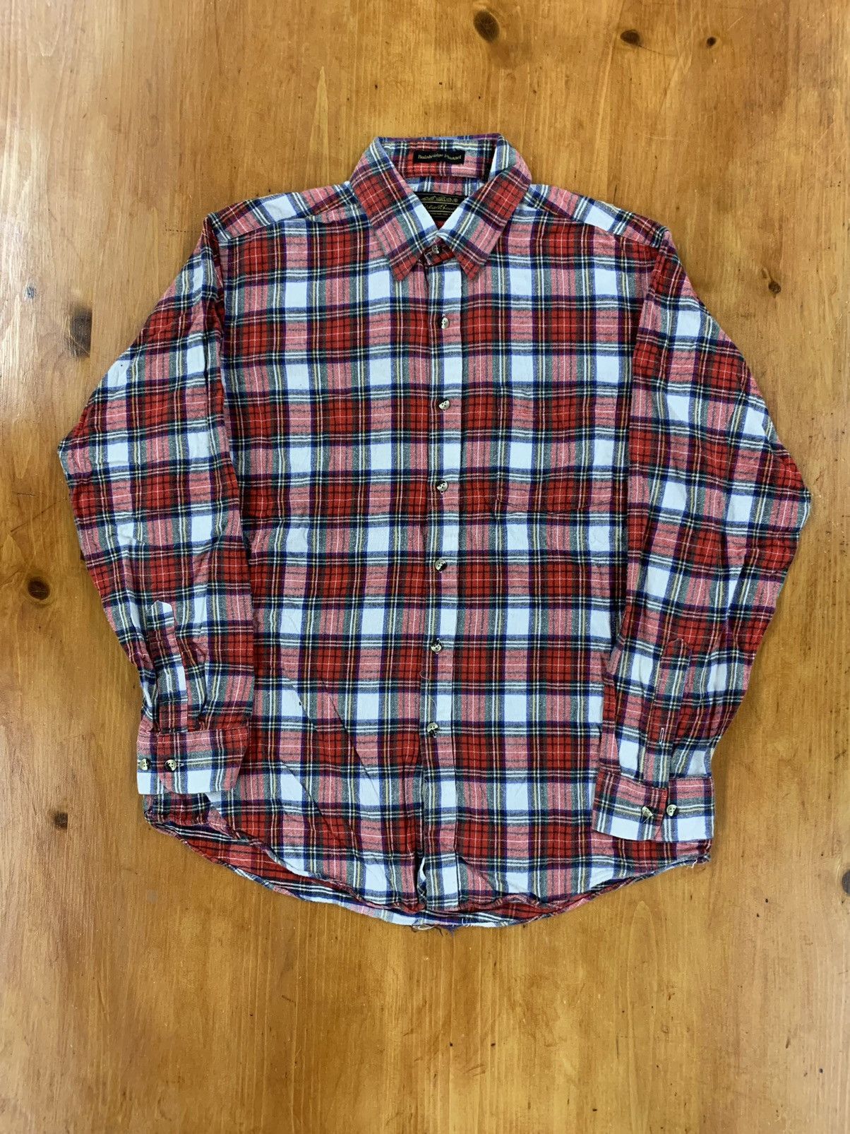 Eddie Bauer × Vintage Vintage 1990s Eddie Bauer Plaid Check Shirt Size US L / EU 52-54 / 3 - 4 Thumbnail