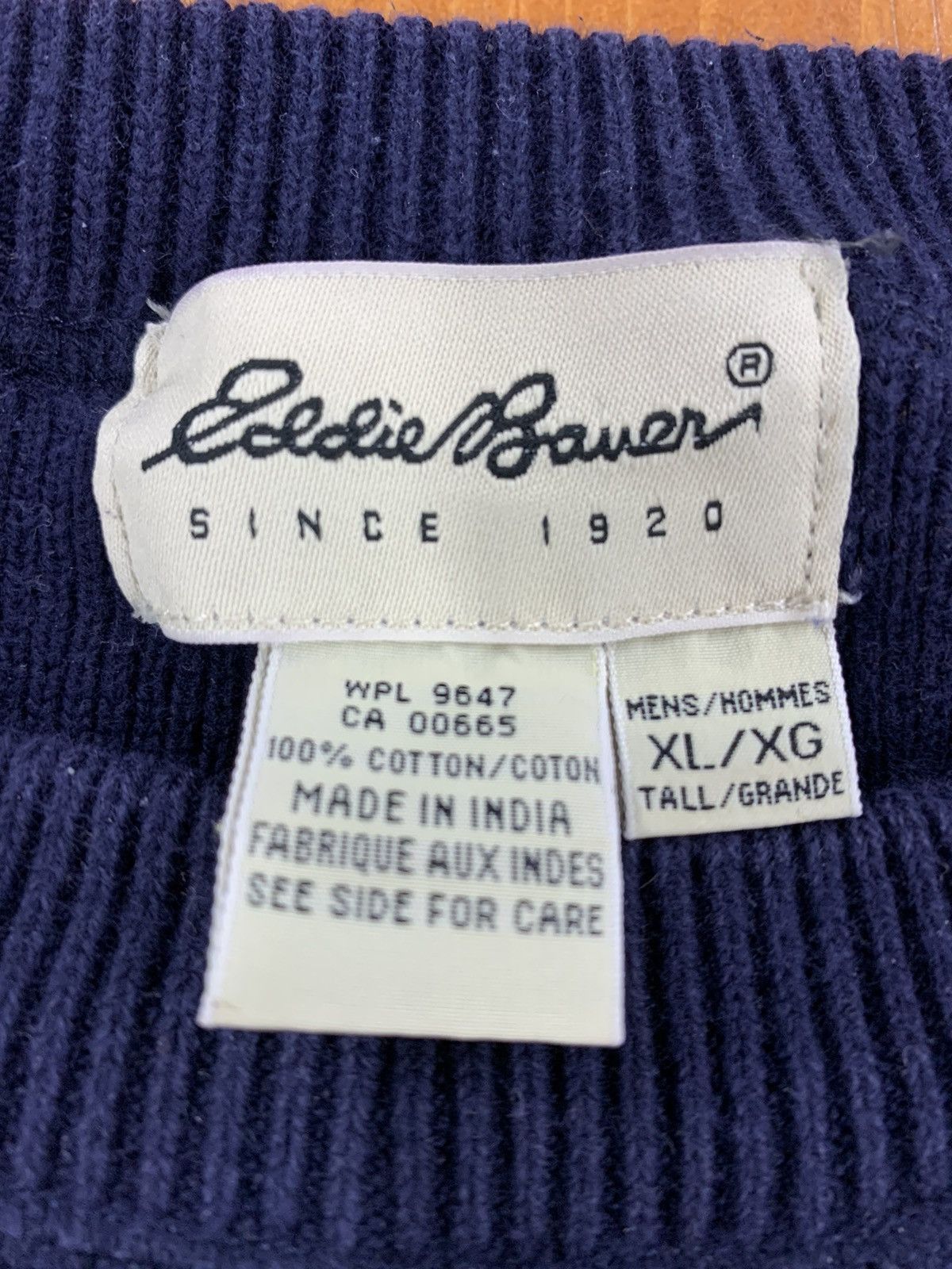 Eddie Bauer Vintage Eddie Bauer Navy Knit Sweater Size US XL / EU 56 / 4 - 2 Thumbnail