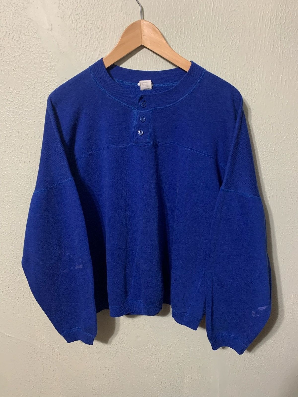 Vintage Vintage Crewneck Button Neck Vintage Sweatshirt Size US XL / EU 56 / 4 - 5 Thumbnail