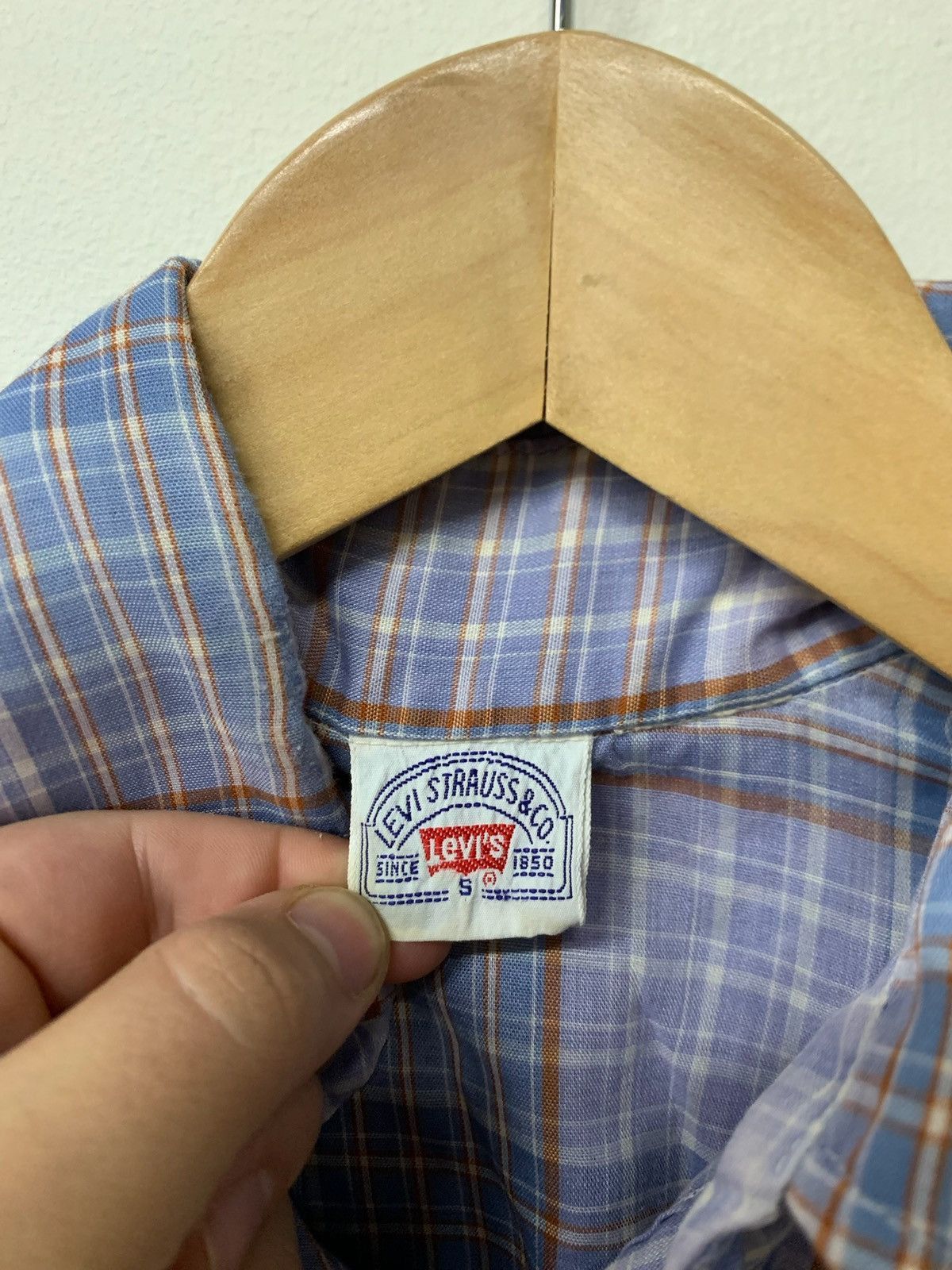 Levi's × Vintage Vintage Levi’s White Tab Snap Shirt Size US S / EU 44-46 / 1 - 2 Thumbnail
