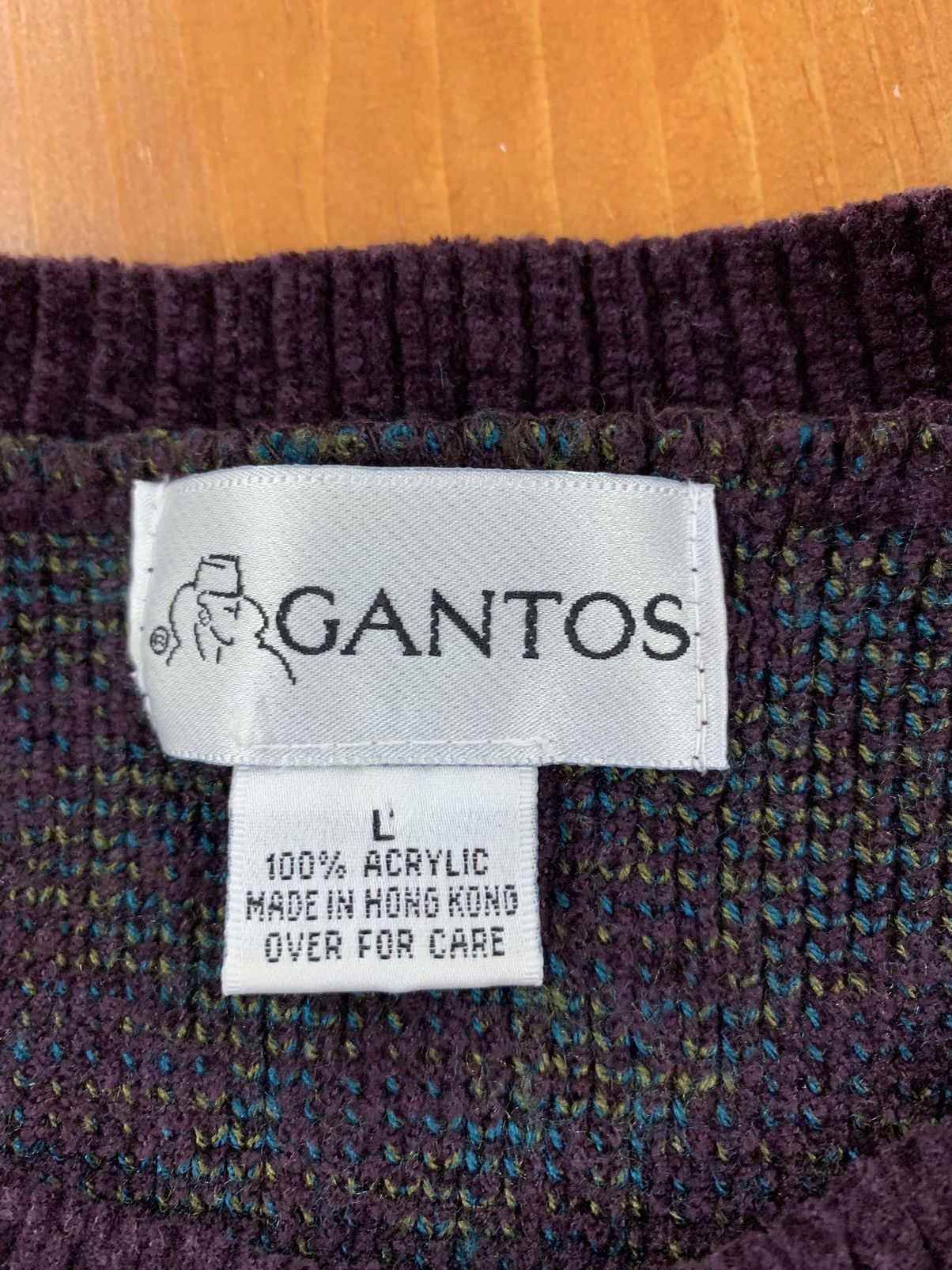 Vintage Vintage Teal Heathered Ornate Knit Sweater Size US L / EU 52-54 / 3 - 4 Thumbnail