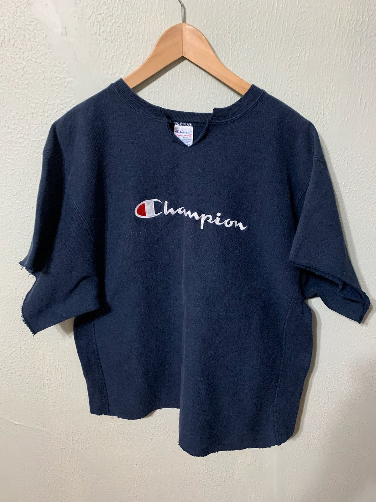 Champion × Vintage Vintage Crewneck Champion Cutoff Vintage Sweatshirt Size US XXL / EU 58 / 5 - 4 Thumbnail