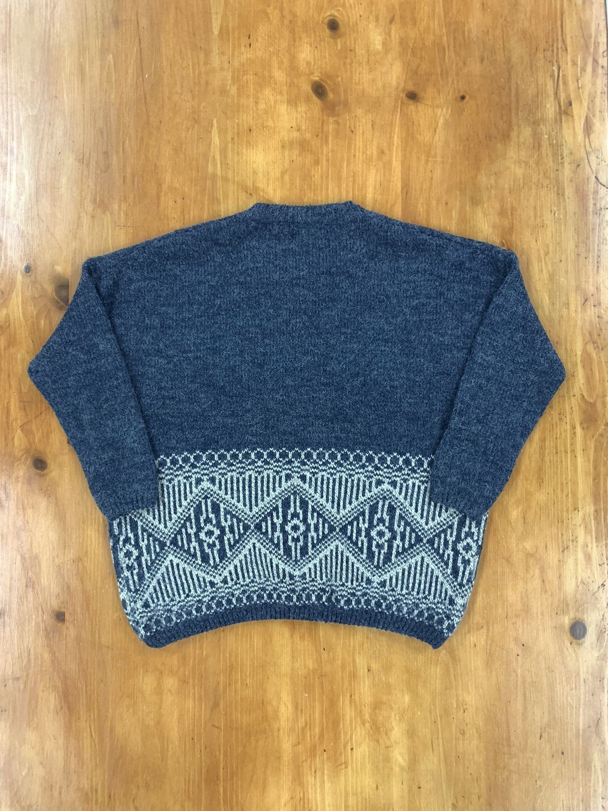 Band Tees Vintage Sisters Angora Diamond Banded Knit Sweater Size US L / EU 52-54 / 3 - 3 Thumbnail