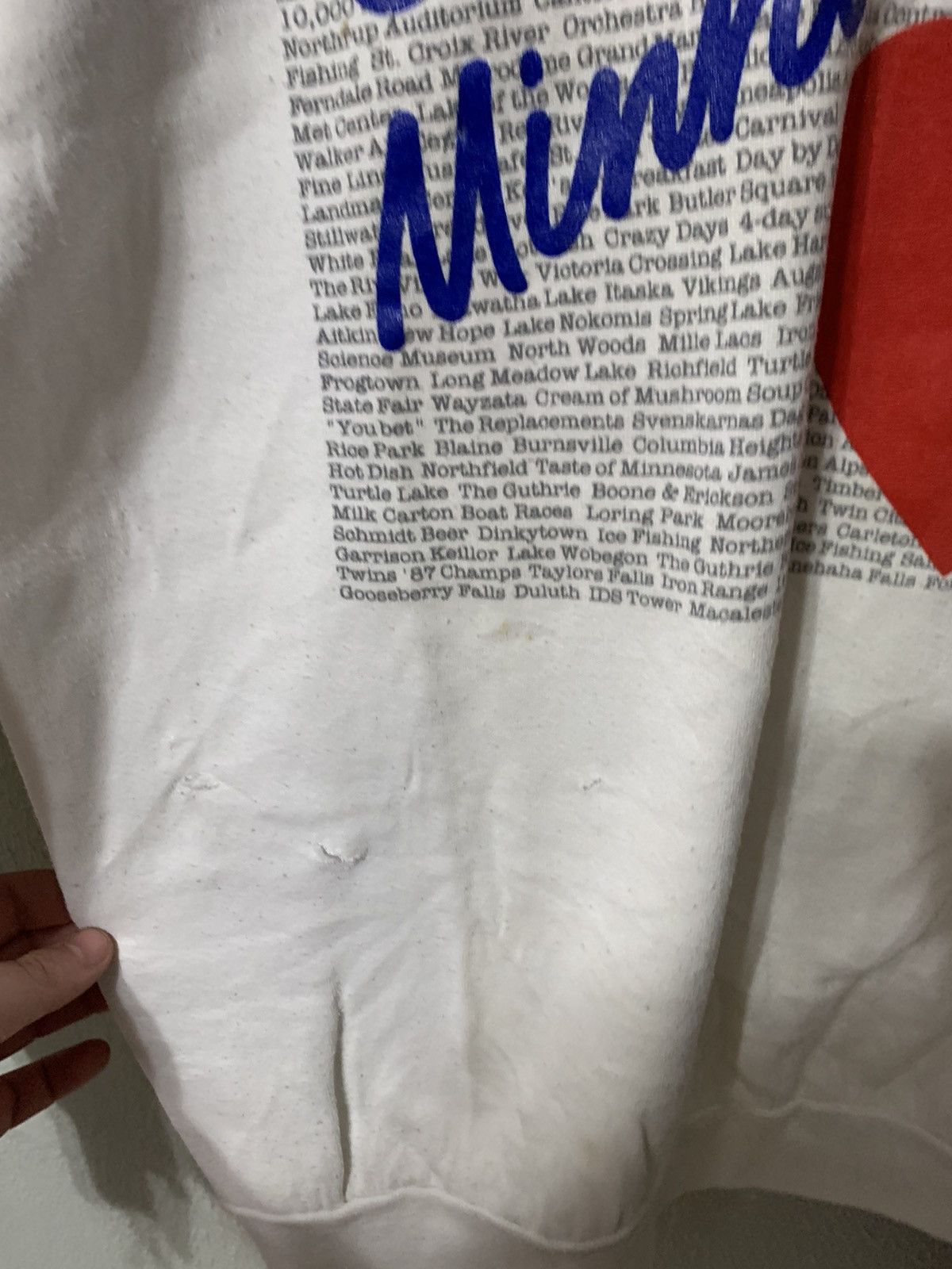 Vintage Vintage Crewneck Distressed I Miss MN Script Hoodie Size US L / EU 52-54 / 3 - 2 Thumbnail
