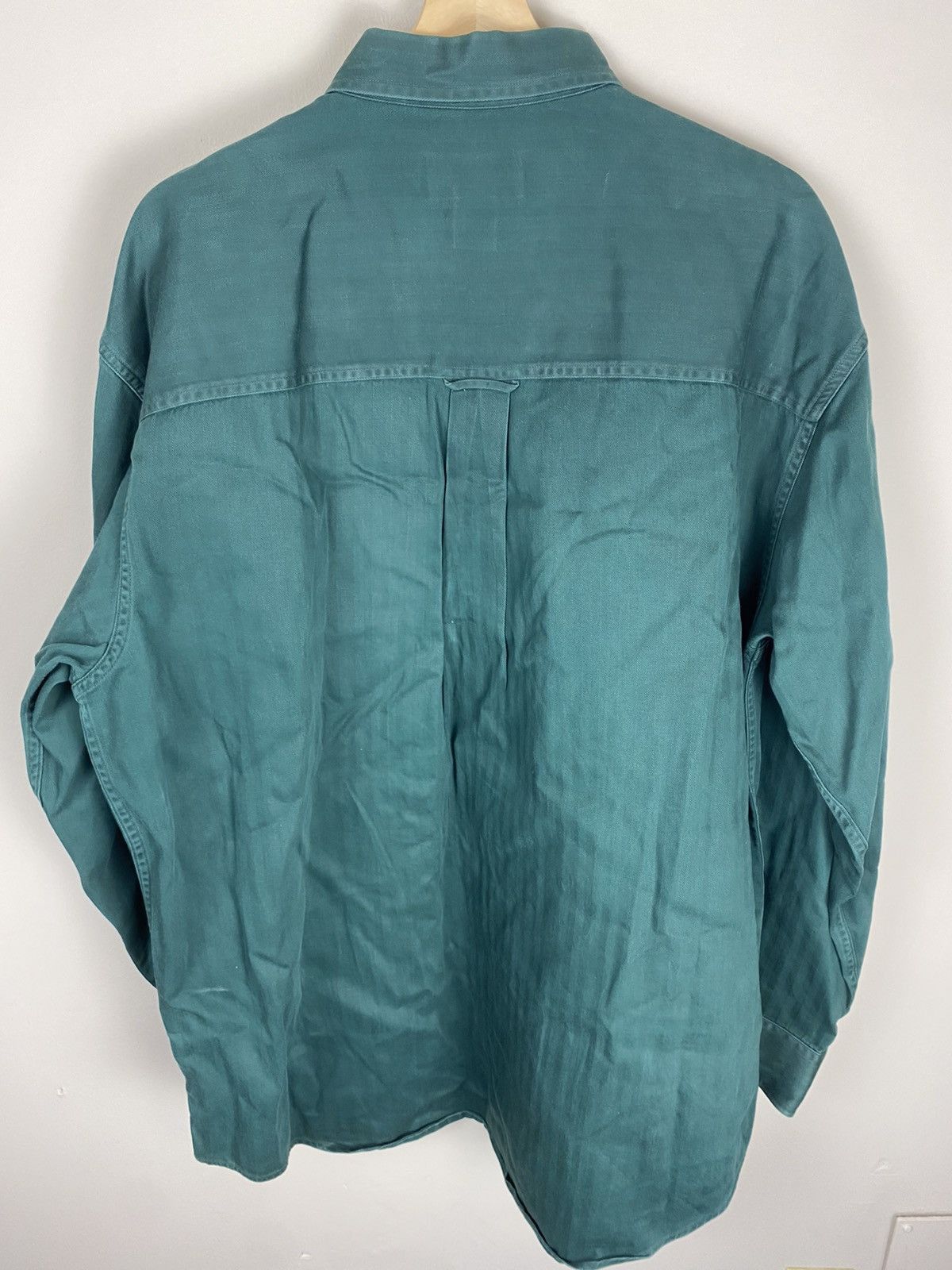 Vintage Vintage Herringbone Button Up Shirt Size US L / EU 52-54 / 3 - 2 Thumbnail