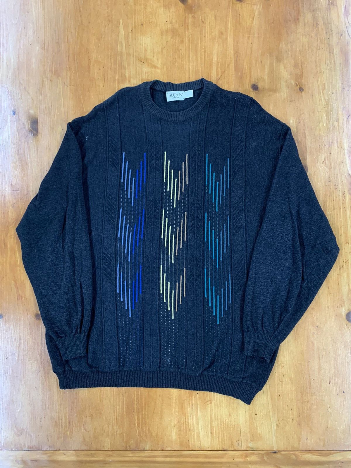 Vintage Vintage Rainbow Lines Knit Sweater Size US XXL / EU 58 / 5 - 2 Thumbnail