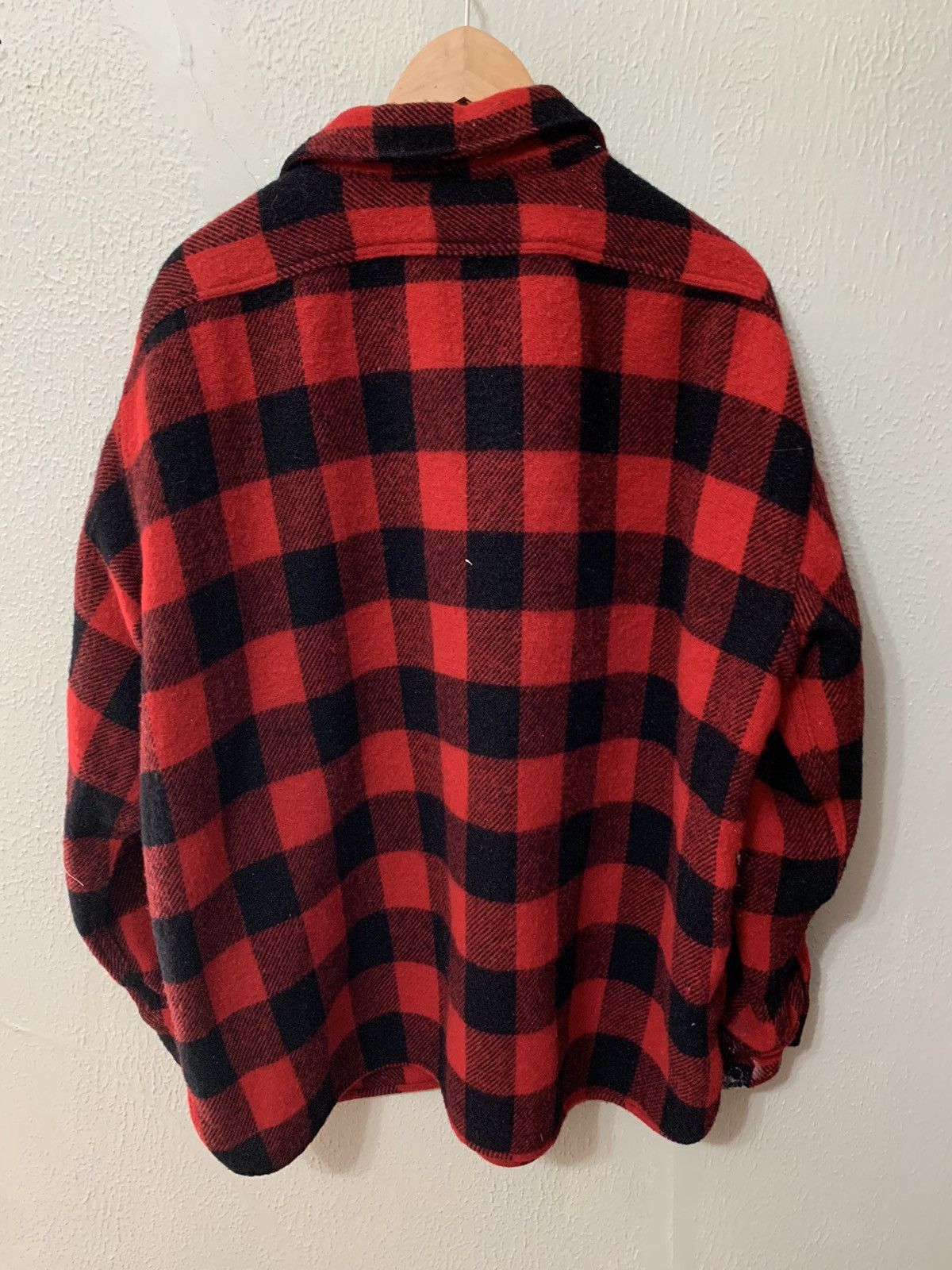 Vintage Vintage Flannel 80s Red Wool Buffalo Check Flannel Size US XL / EU 56 / 4 - 3 Thumbnail