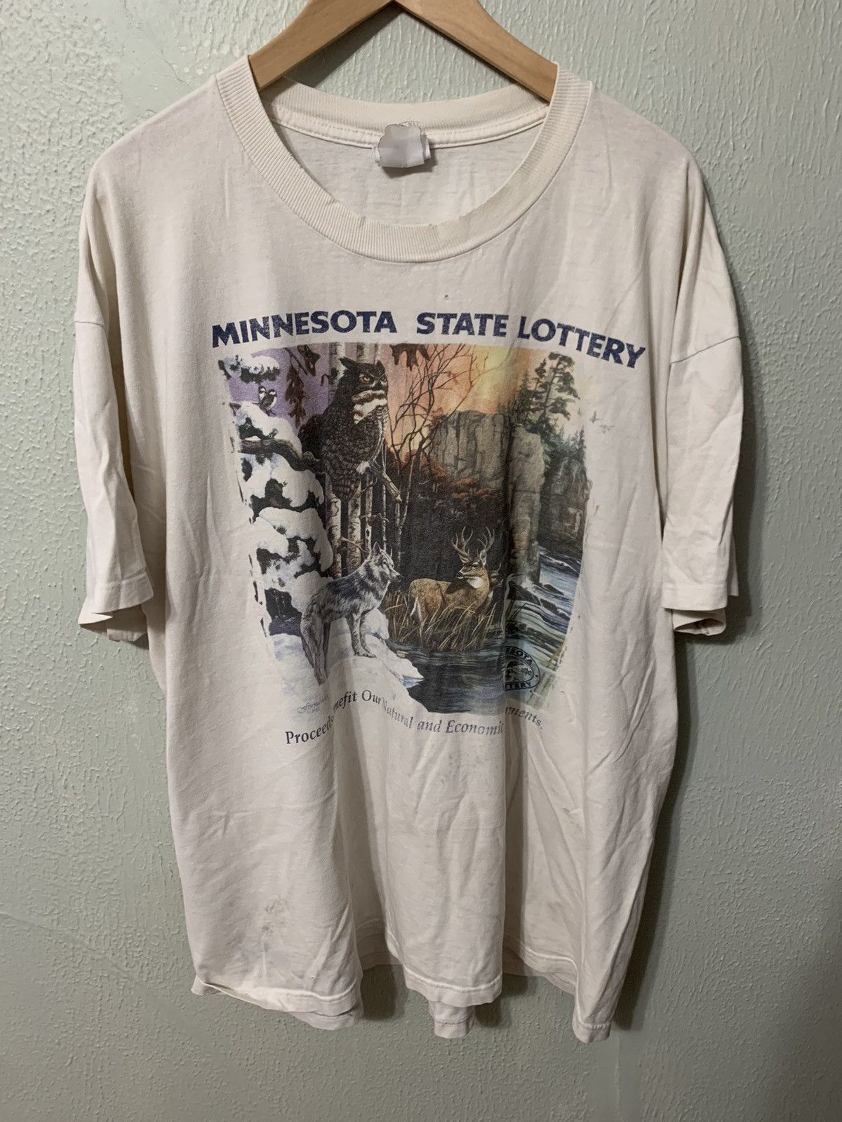 Vintage Vintage Minnesota Lottery Tee Size US XL / EU 56 / 4 - 4 Thumbnail