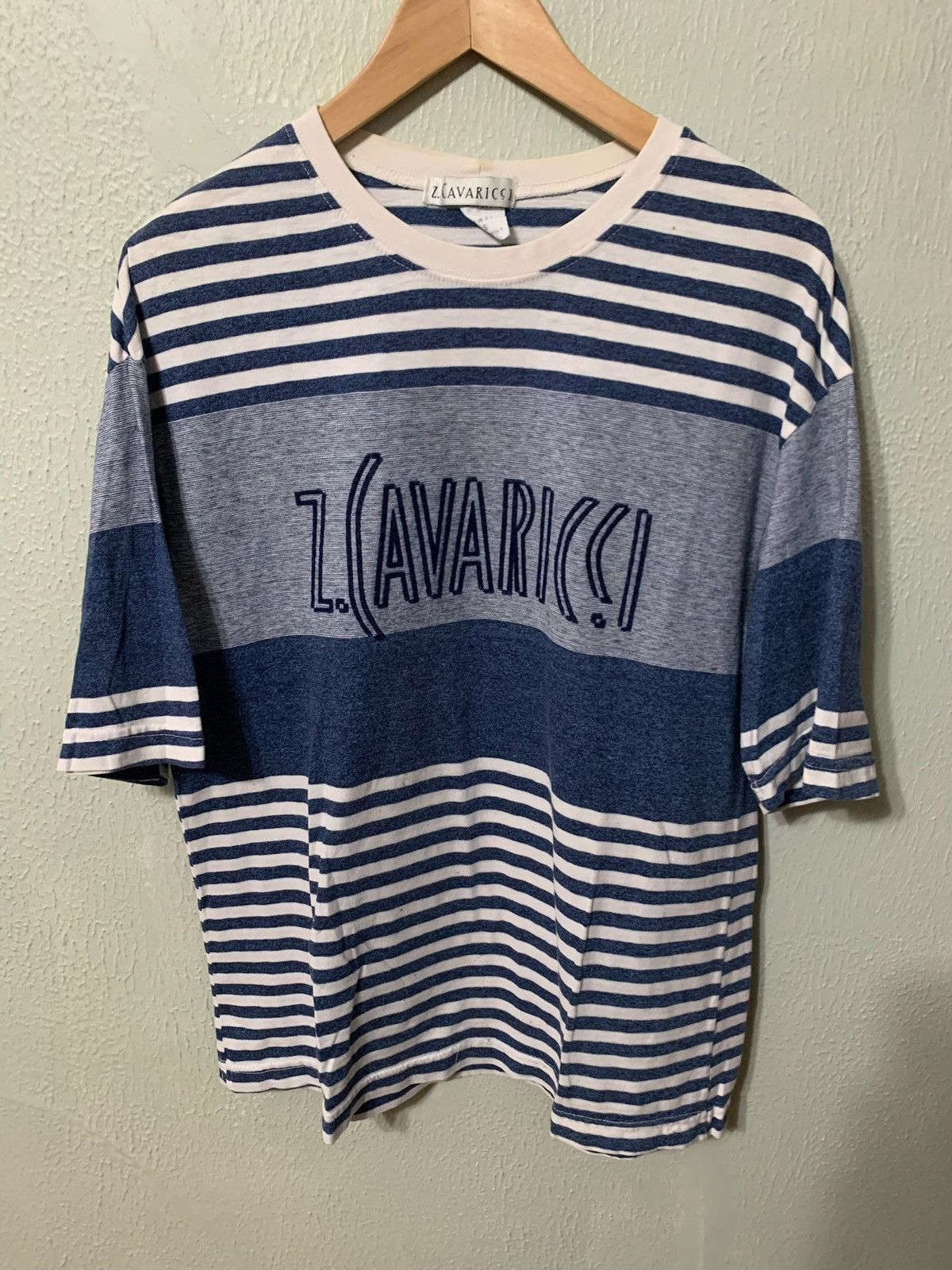 Vintage Vintage Z. Cavaricci Striped T-Shirt Size US S / EU 44-46 / 1 - 3 Thumbnail