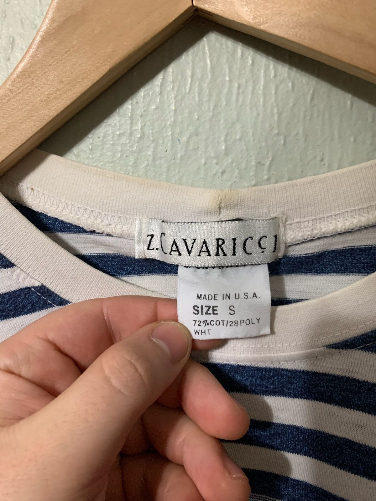 Vintage Vintage Z. Cavaricci Striped T-Shirt Size US S / EU 44-46 / 1 - 2 Thumbnail