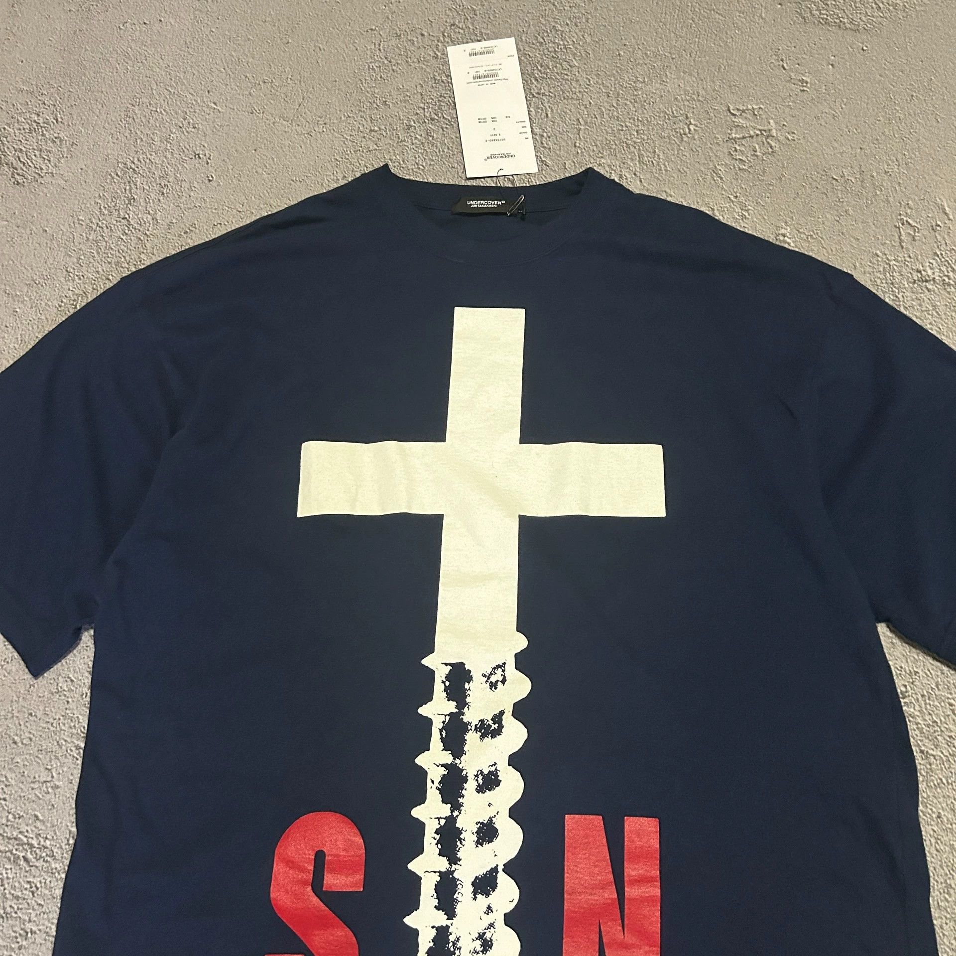 Undercover Undercover Takahashi Shield Cross dark blue short sleeve Size US M / EU 48-50 / 2 - 2 Thumbnail