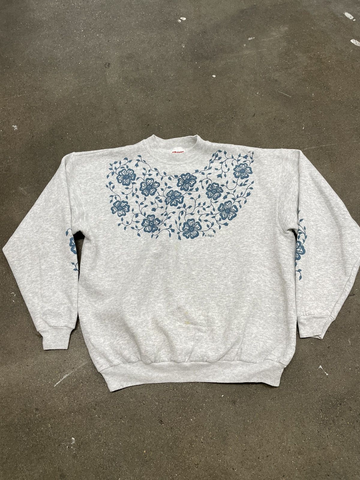 Vintage Vintage Crewneck Flower Print Vintage Sweatshirt Size US M / EU 48-50 / 2 - 3 Thumbnail