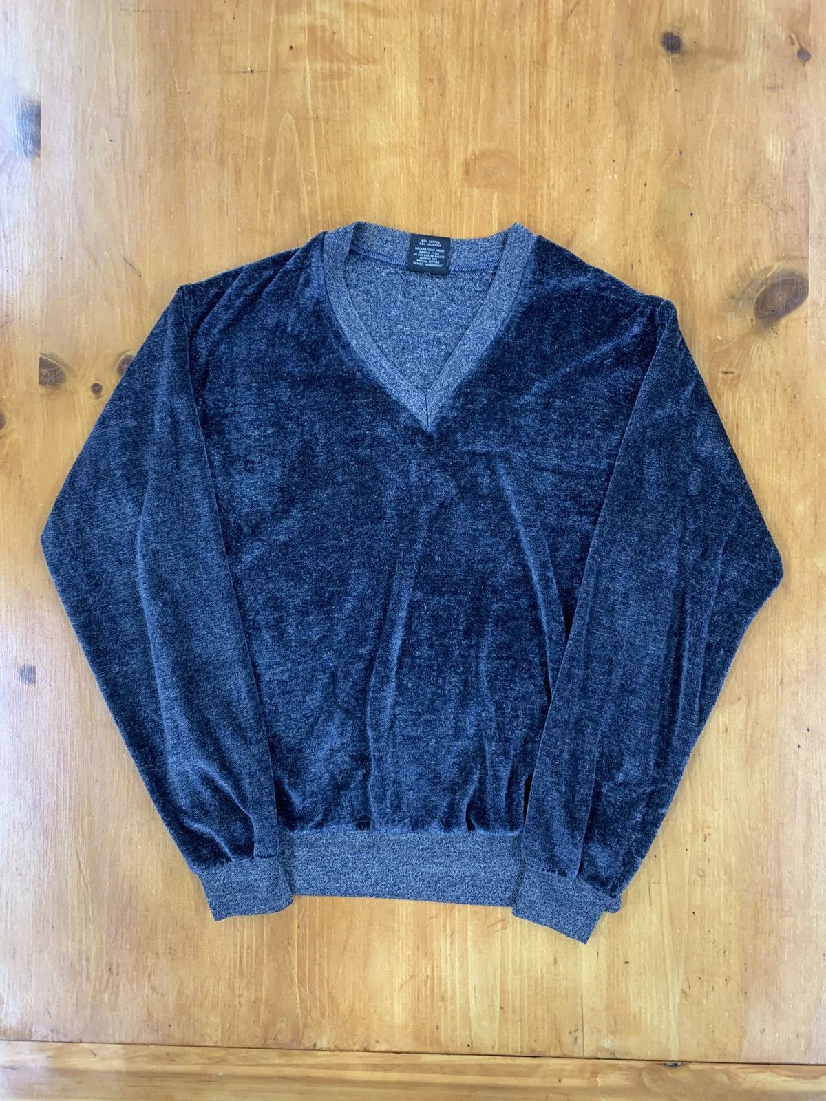 Vintage Vintage 1970s Velour Campus Pullover Knit Size US S / EU 44-46 / 1 - 4 Thumbnail