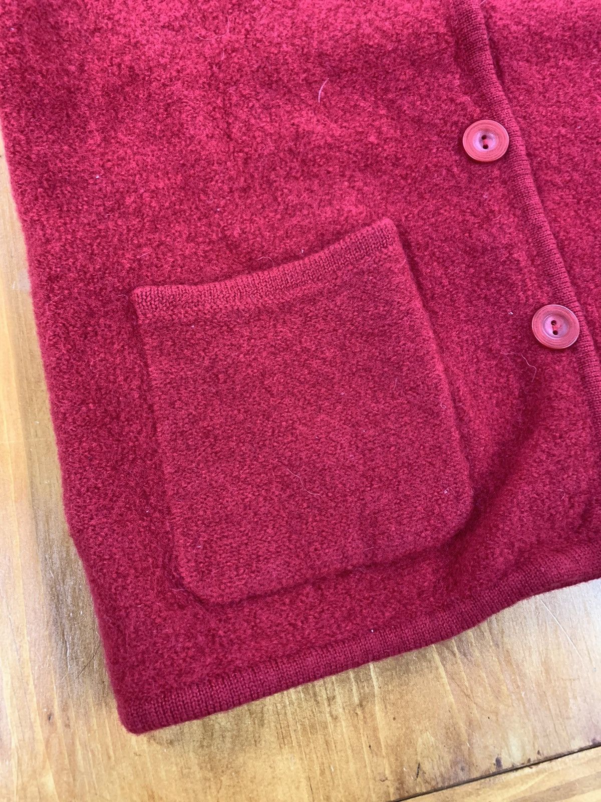 Vintage Vintage Red Wool Knit Button Up Size US S / EU 44-46 / 1 - 4 Thumbnail