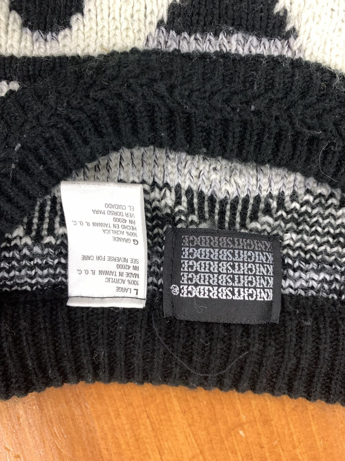 Vintage Vintage Knights Bridge OWO B&W Static Knit Size US L / EU 52-54 / 3 - 3 Thumbnail
