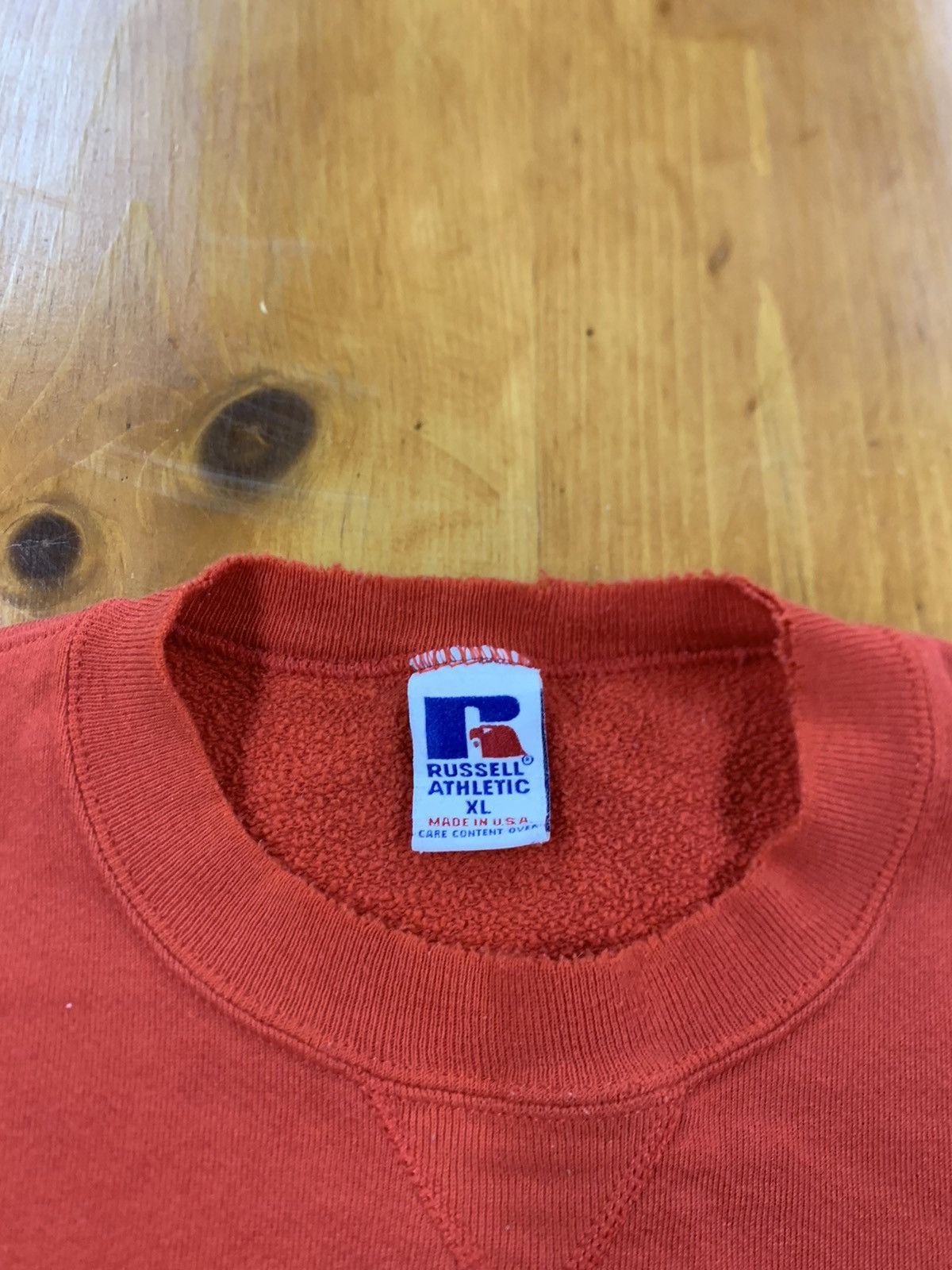 Vintage Vintage Russell Athletic Distressed Brick Sweatshirt Size US XL / EU 56 / 4 - 4 Thumbnail