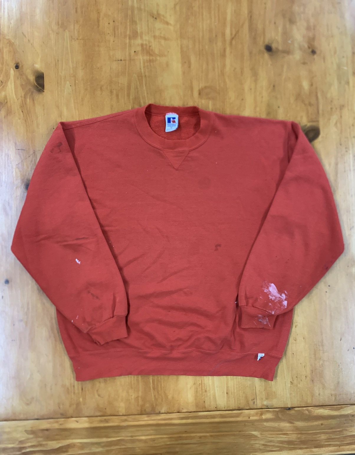Vintage Vintage Russell Athletic Distressed Brick Sweatshirt Size US XL / EU 56 / 4 - 2 Thumbnail