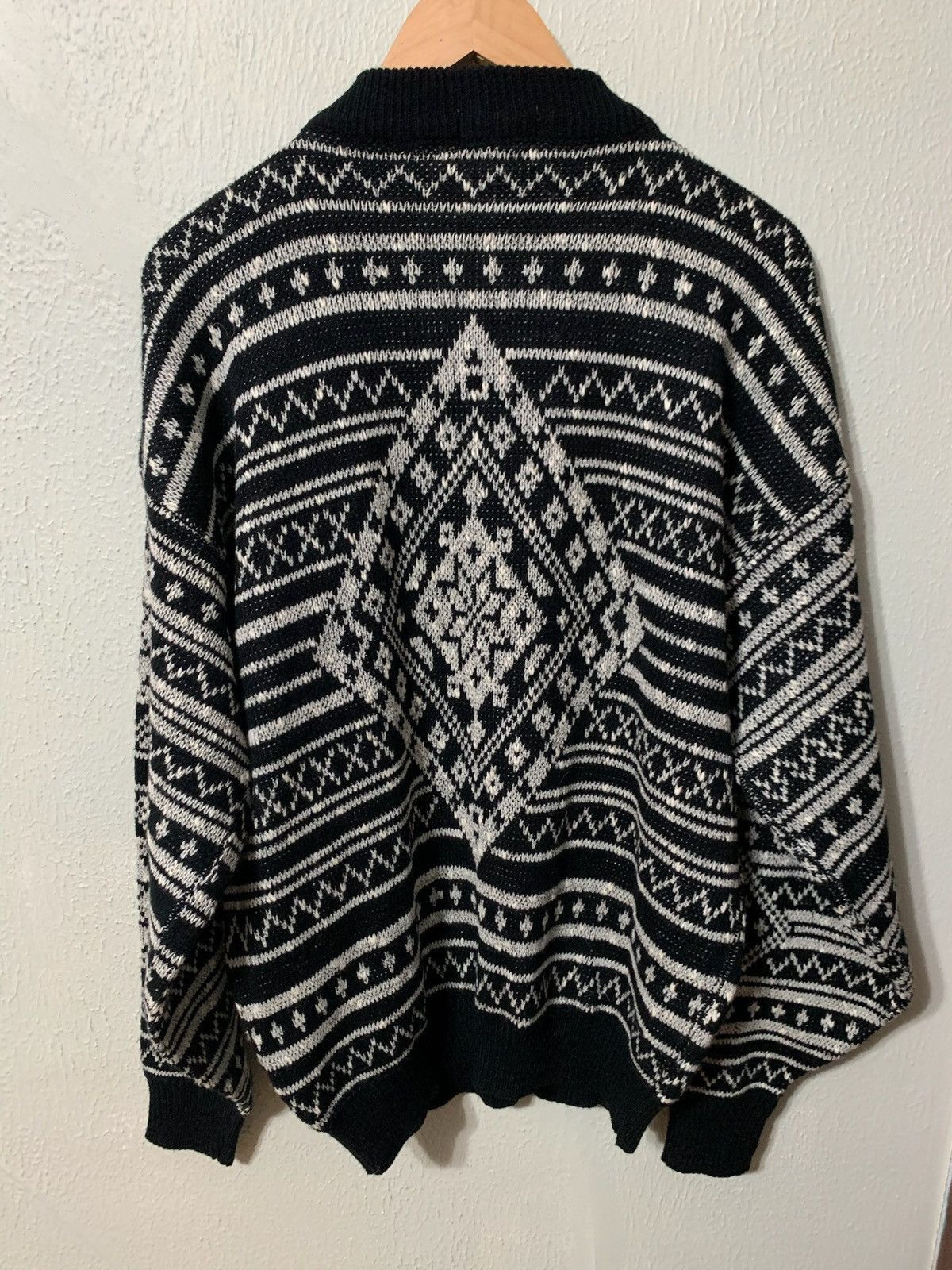 Vintage Vintage Diamond Glacial Knit Sweater Size US L / EU 52-54 / 3 - 2 Thumbnail