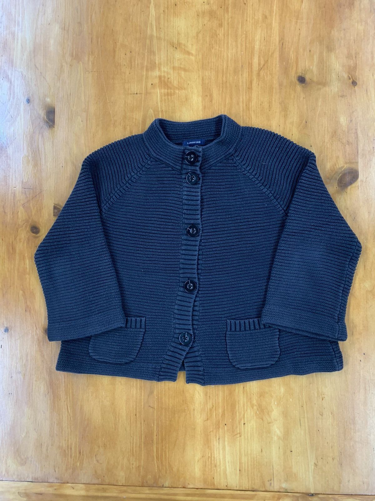 Vintage Vintage Y2K Land’s End Navy Knit Cardigan Size US S / EU 44-46 / 1 - 4 Thumbnail