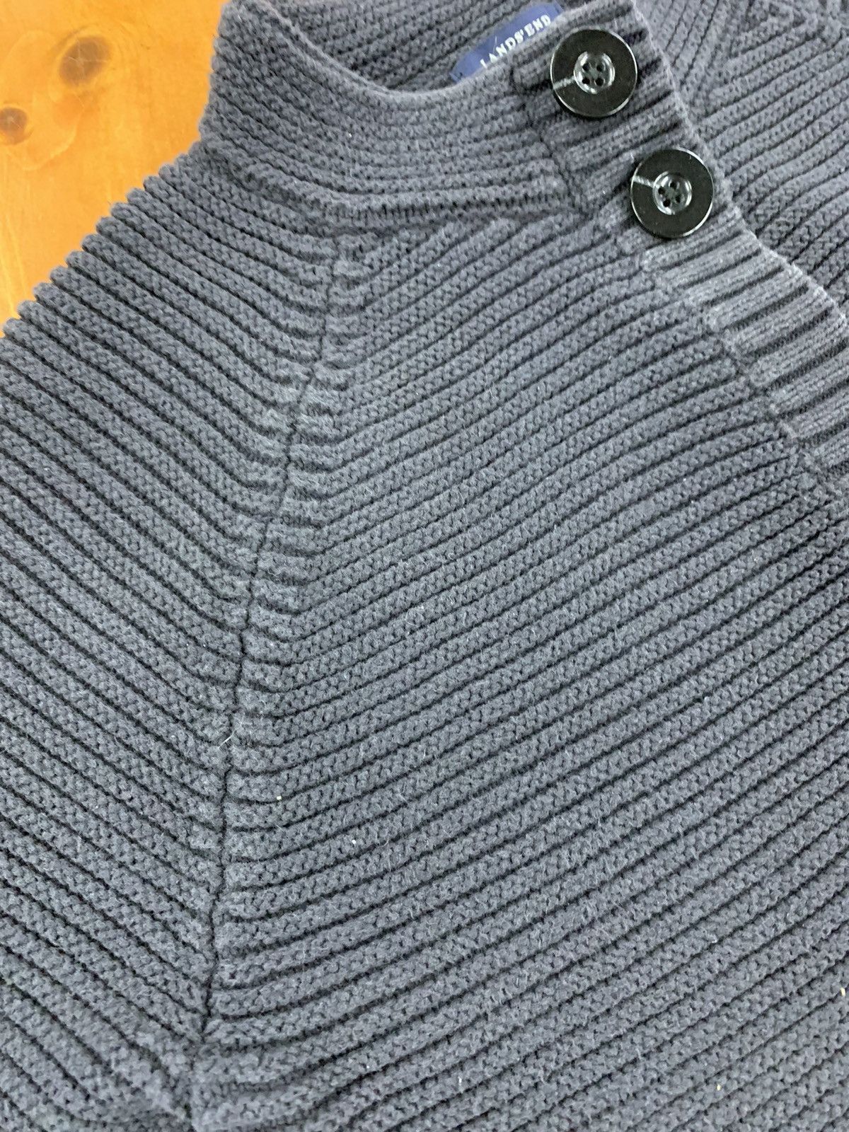 Vintage Vintage Y2K Land’s End Navy Knit Cardigan Size US S / EU 44-46 / 1 - 3 Thumbnail