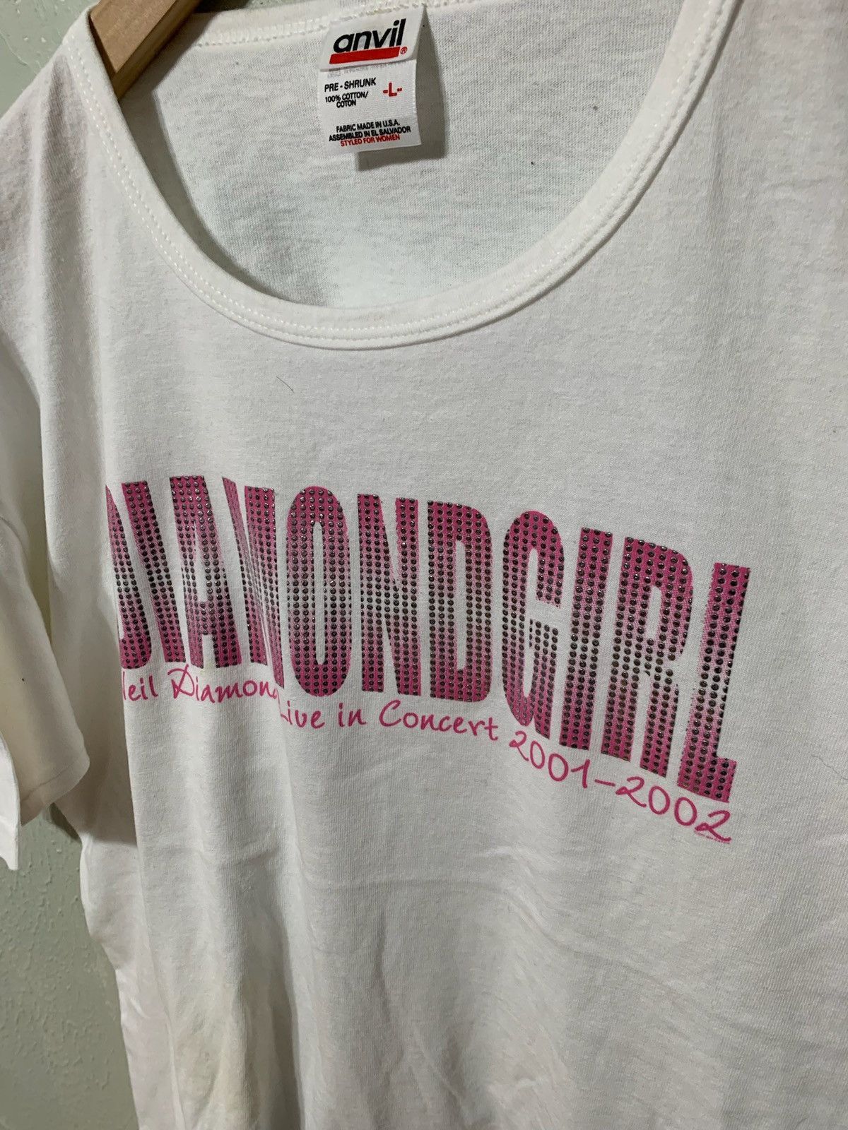 Vintage Vintage Neil Diamond Diamondgirl Bedazzled Tee Size US L / EU 52-54 / 3 - 3 Thumbnail