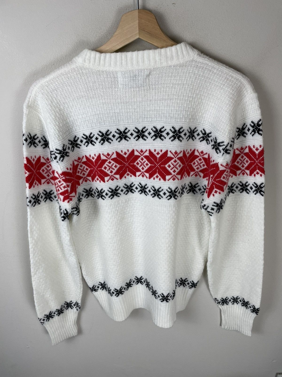 Band Tees Vintage White Acrylic Band Knit Sweater Size US S / EU 44-46 / 1 - 3 Thumbnail