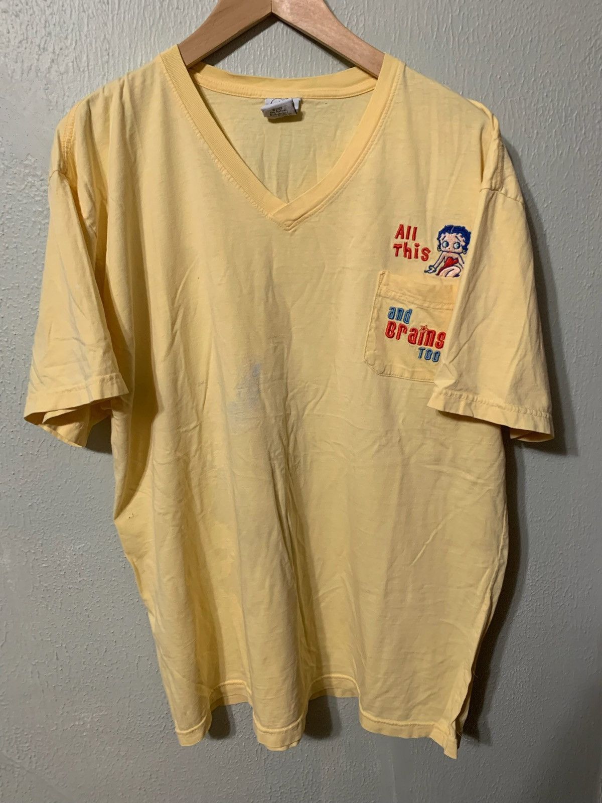 Vintage Vintage Betty Boop Pocket T-Shirt Size US L / EU 52-54 / 3 - 4 Thumbnail