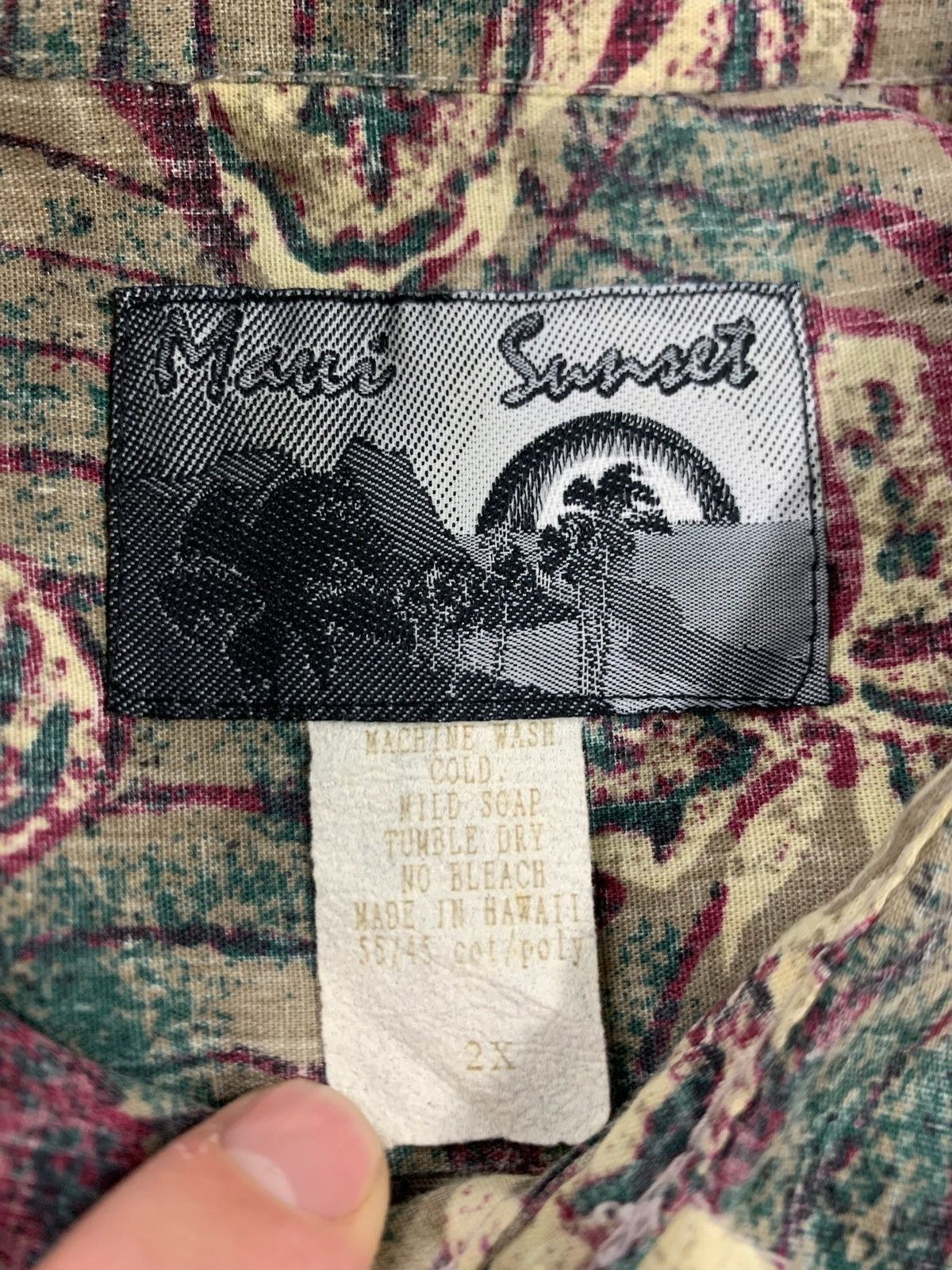 Vintage Maui Sunset Floral Reverse Print Hawaiian Shirt Size US XXL / EU 58 / 5 - 3 Thumbnail