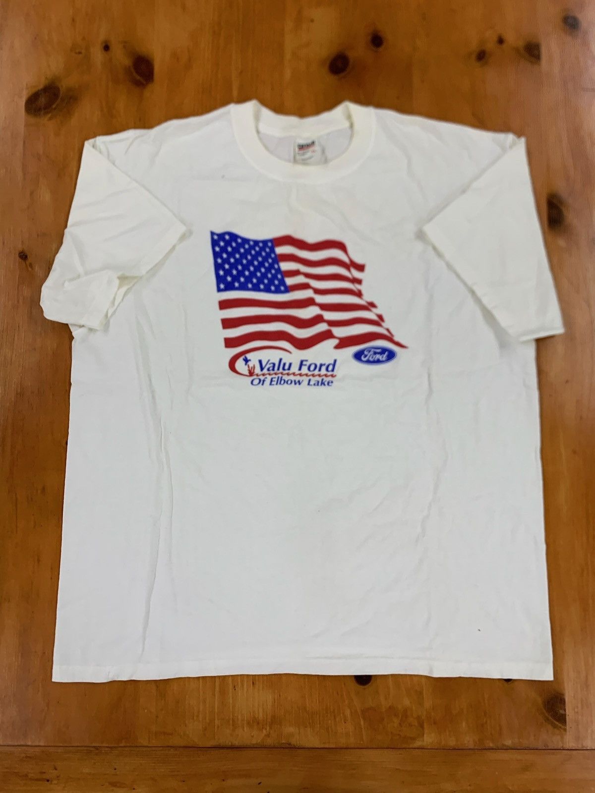Vintage Vintage Valu Ford Flag Tee Size US XL / EU 56 / 4 - 2 Thumbnail
