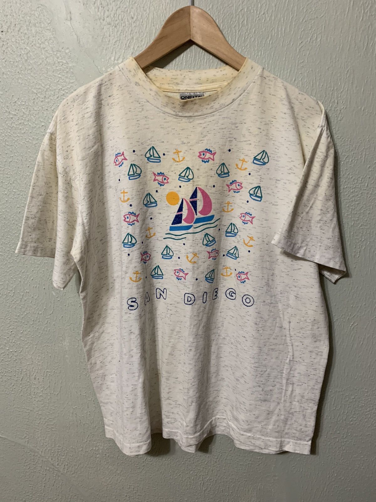 Vintage Vintage San Diego Sailboat Sea Tee Size US L / EU 52-54 / 3 - 3 Thumbnail