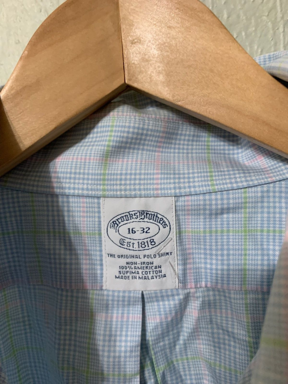 Vintage Vintage Brooks Brother Pink Green Stripes Check Button Up Size US L / EU 52-54 / 3 - 3 Thumbnail