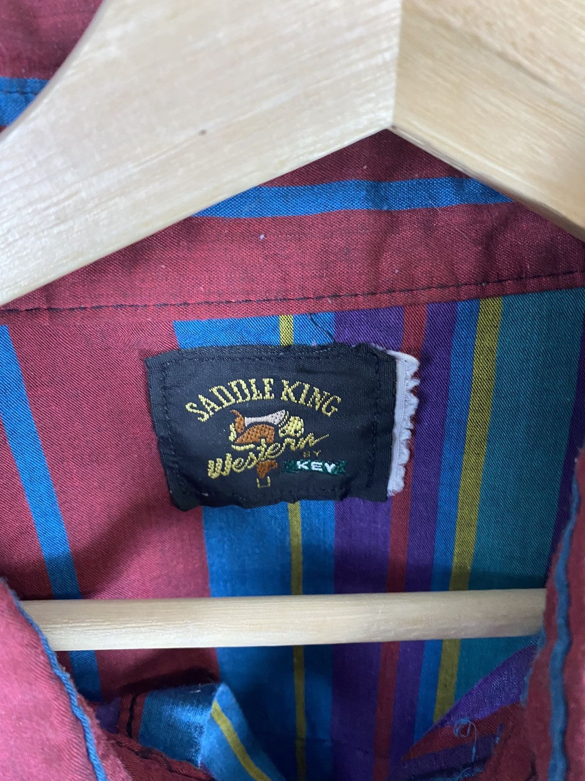 Vintage Vintage Saddle King Spiral Western Button Up Size US L / EU 52-54 / 3 - 3 Thumbnail