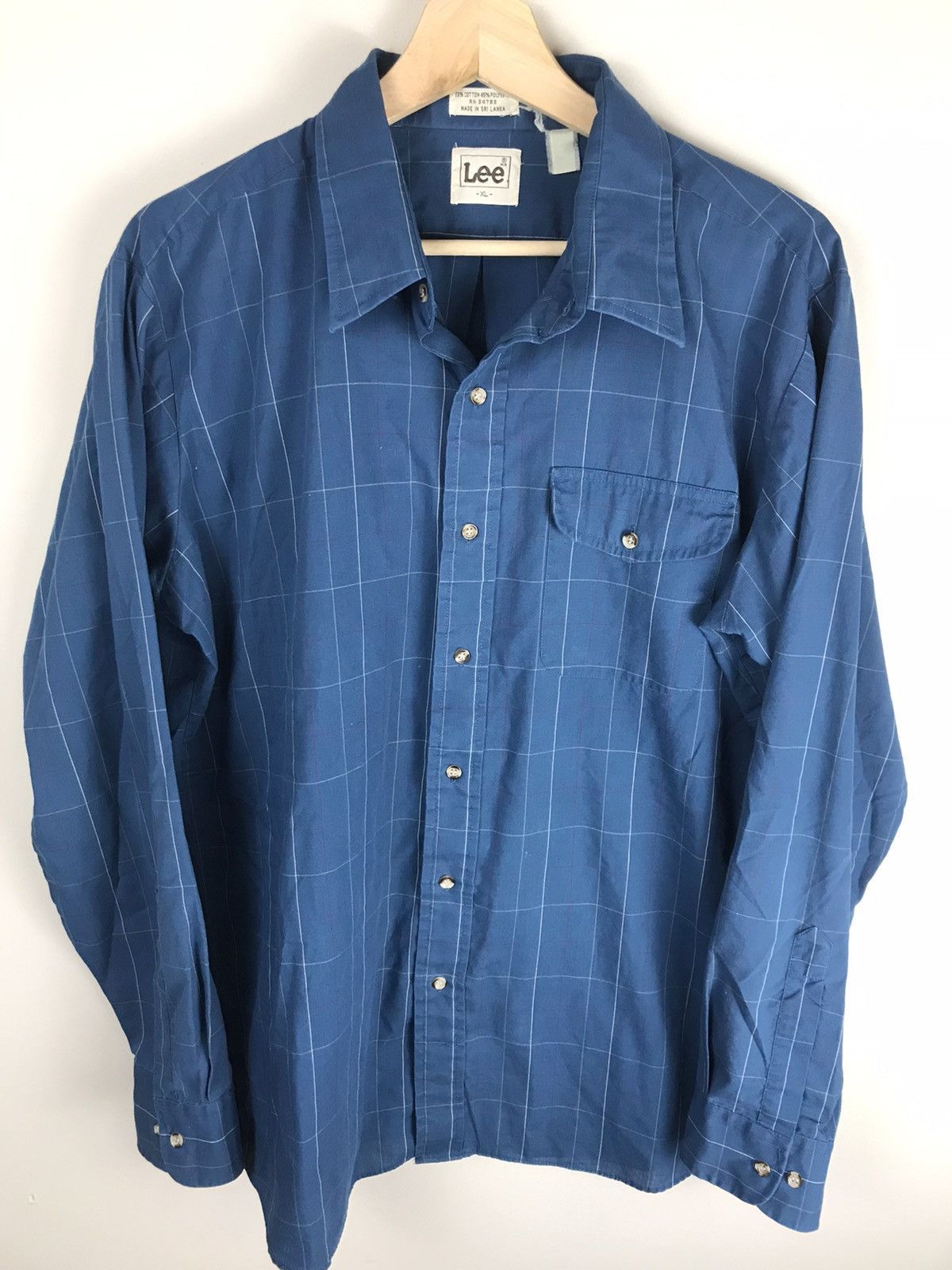 Lee × Vintage Vintage Lee Check Button Up Shirt Size US XL / EU 56 / 4 - 3 Thumbnail