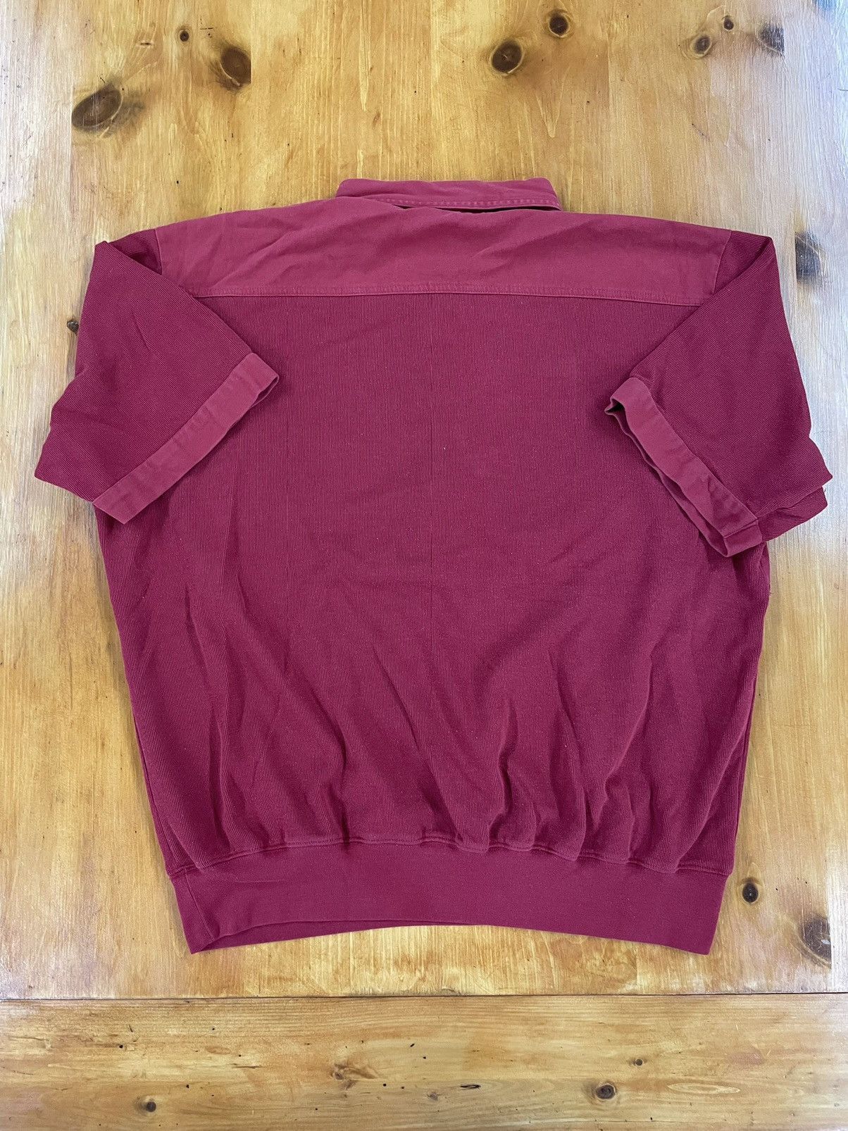 Vintage Vintage 1990s Red Italian Wiseguy Rugby Shirt Size US XXL / EU 58 / 5 - 2 Thumbnail
