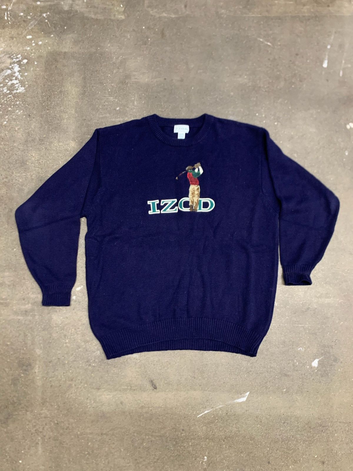 Vintage Vintage Izod Spellout Golfer Knit Sweater Size US XL / EU 56 / 4 - 2 Thumbnail