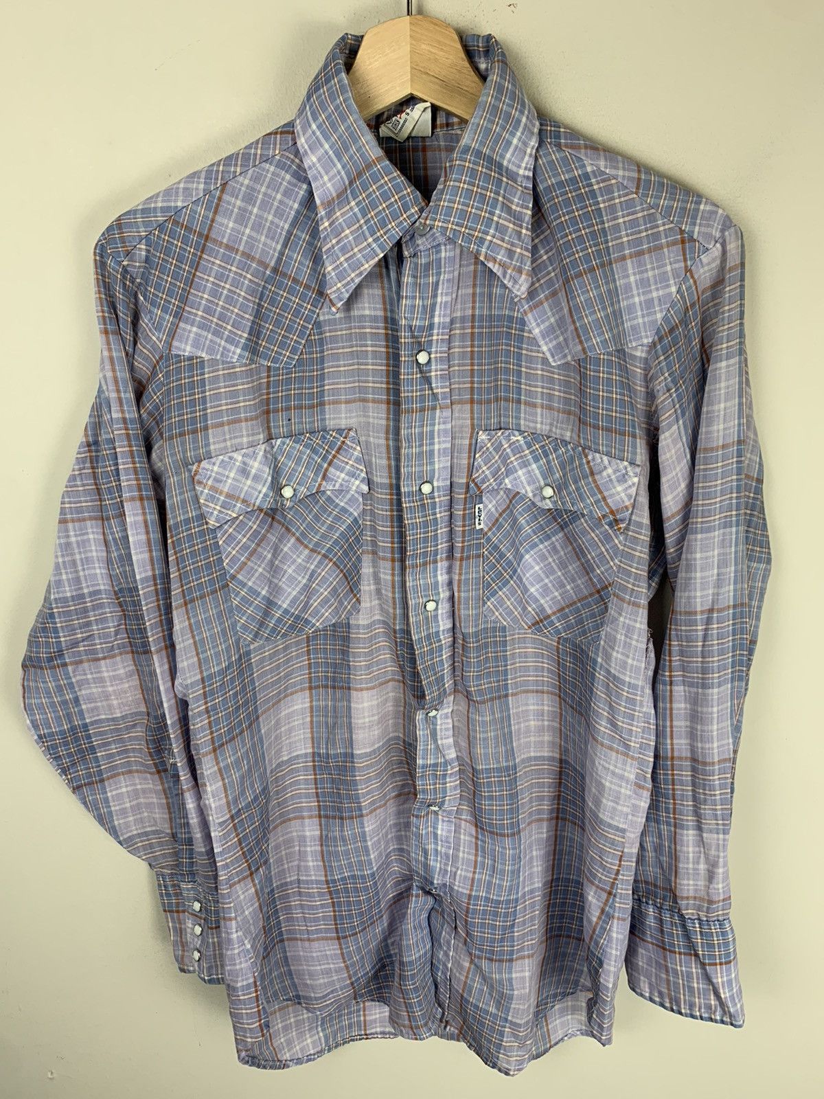 Levi's × Vintage Vintage Levi’s 1980s White Tab Plaid Snap Shirt Size US S / EU 44-46 / 1 - 5 Thumbnail