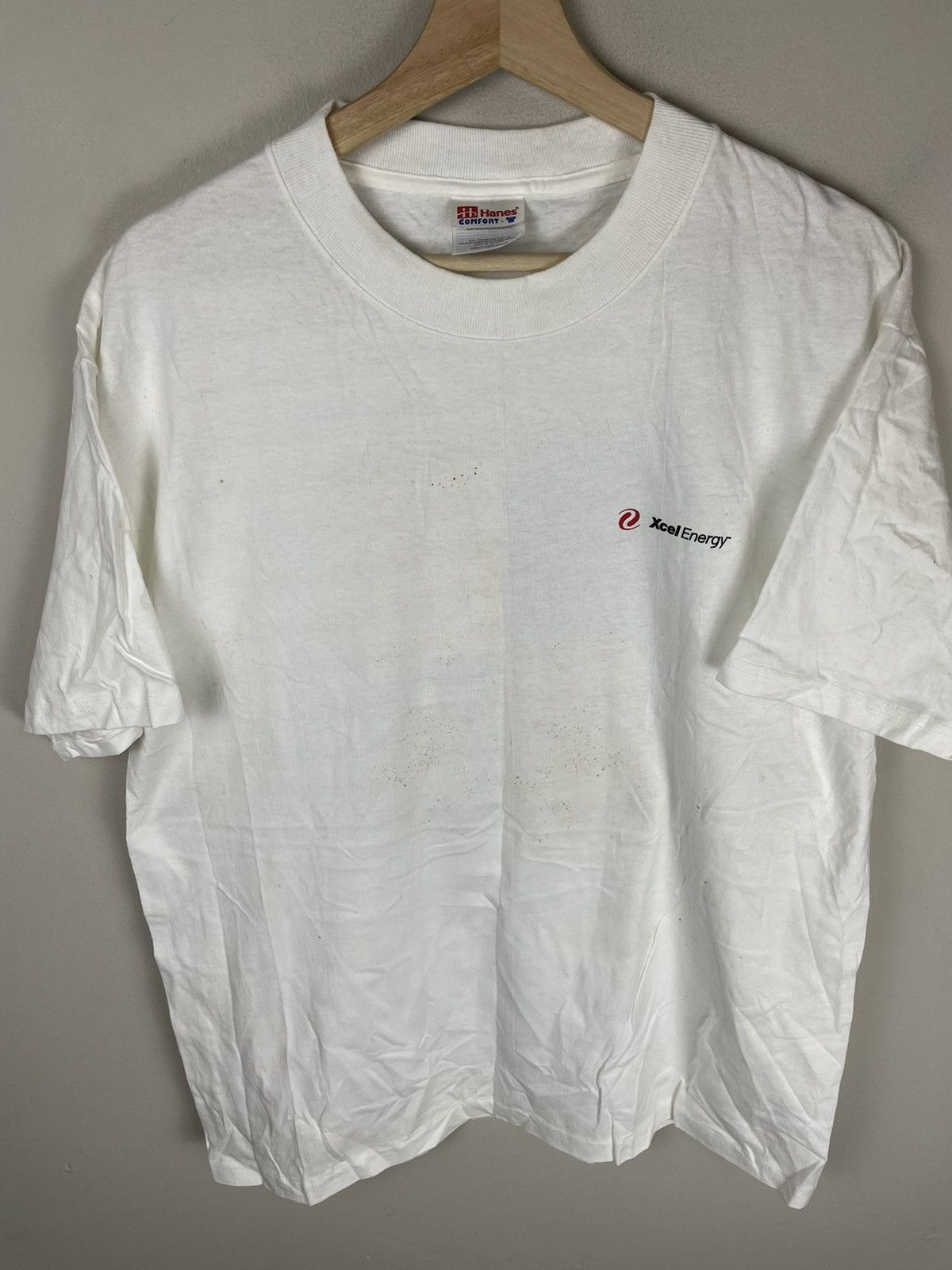 Vintage Vintage Xcel Energy T-Shirt Size US L / EU 52-54 / 3 - 4 Thumbnail