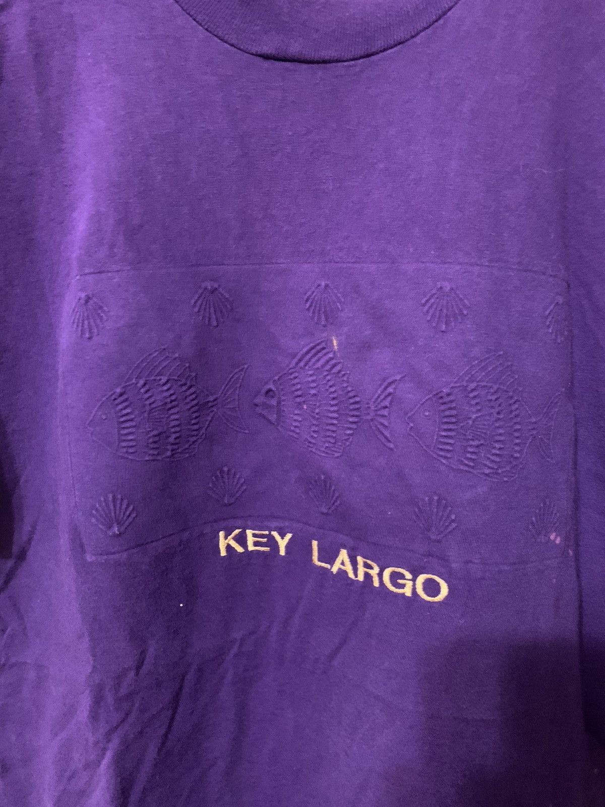 Vintage Vintage Key Largo Fish Imprint Vacation Tee Size US L / EU 52-54 / 3 - 4 Thumbnail