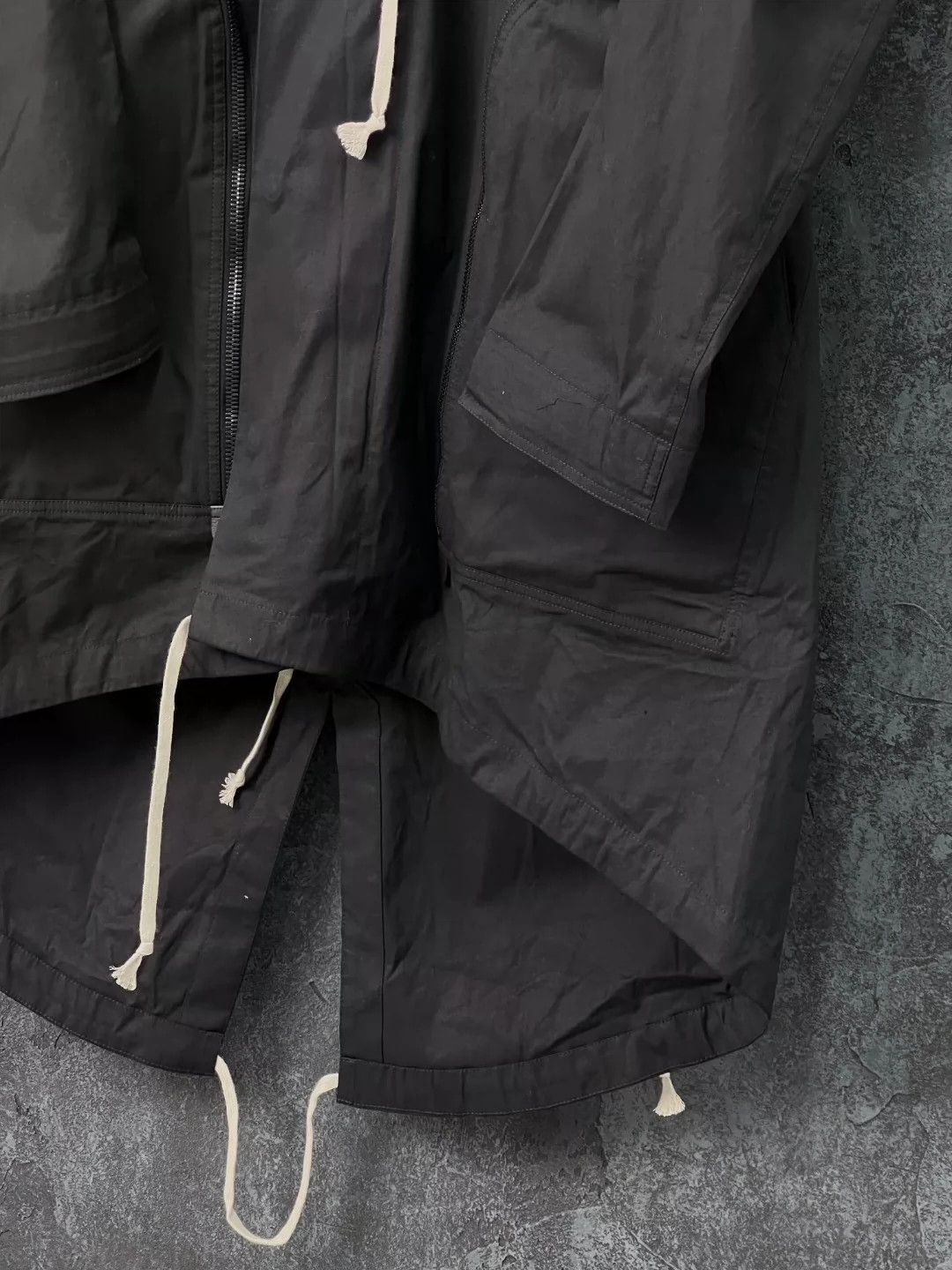 Rick Owens Rick Owens Irregular hem cotton hooded windbreaker Size US S / EU 44-46 / 1 - 4 Thumbnail