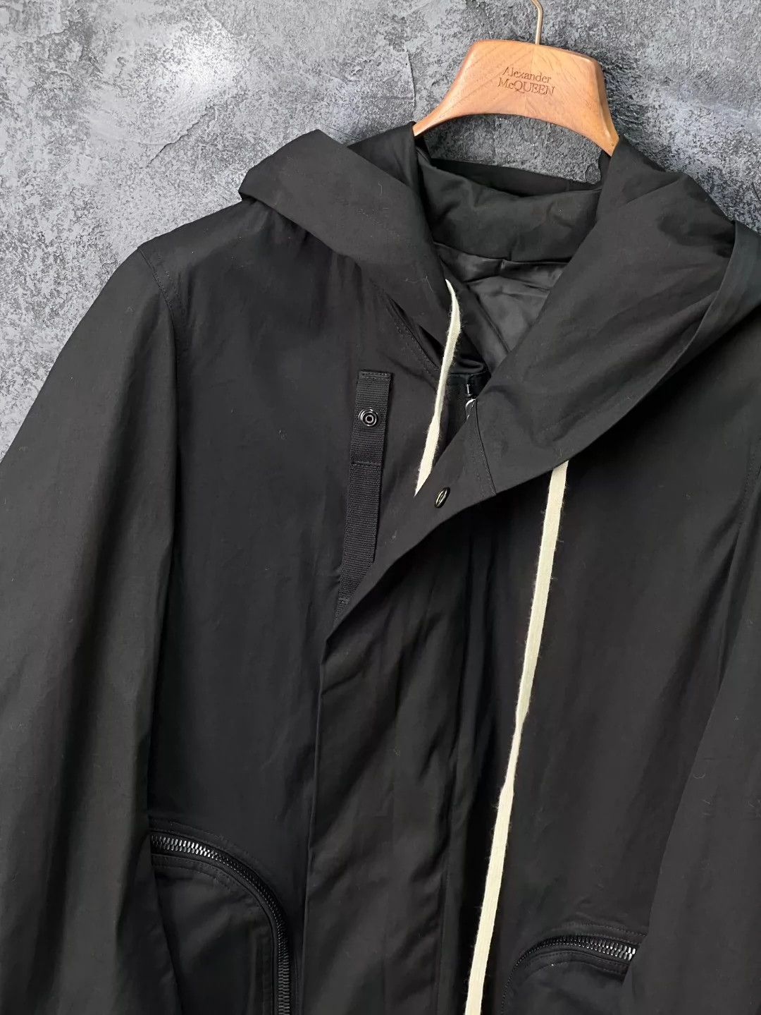 Rick Owens Rick Owens Irregular hem cotton hooded windbreaker Size US S / EU 44-46 / 1 - 5 Thumbnail