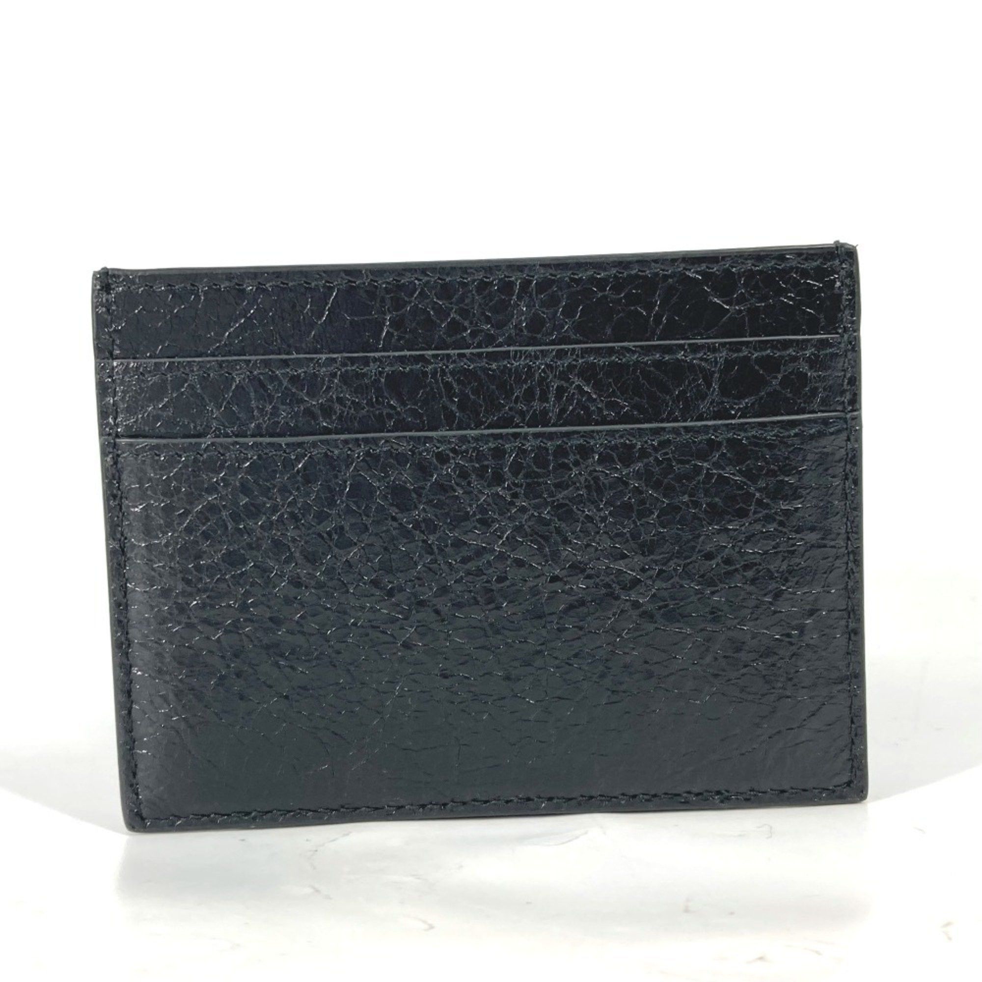 Balenciaga BALENCIAGA 766547 BB Business Card Holder Pass Case Holder/Card Leather Women's Black Size ONE SIZE - 2 Thumbnail