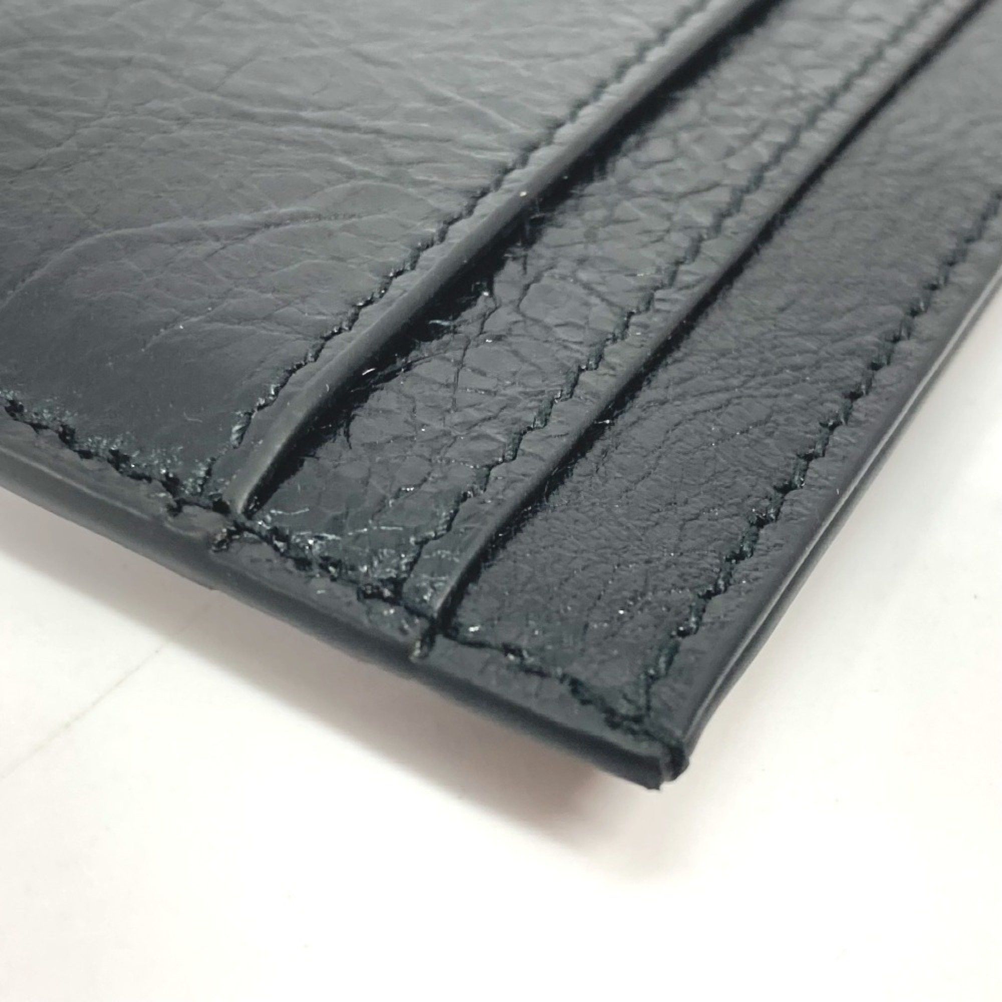 Balenciaga BALENCIAGA 766547 BB Business Card Holder Pass Case Holder/Card Leather Women's Black Size ONE SIZE - 6 Thumbnail