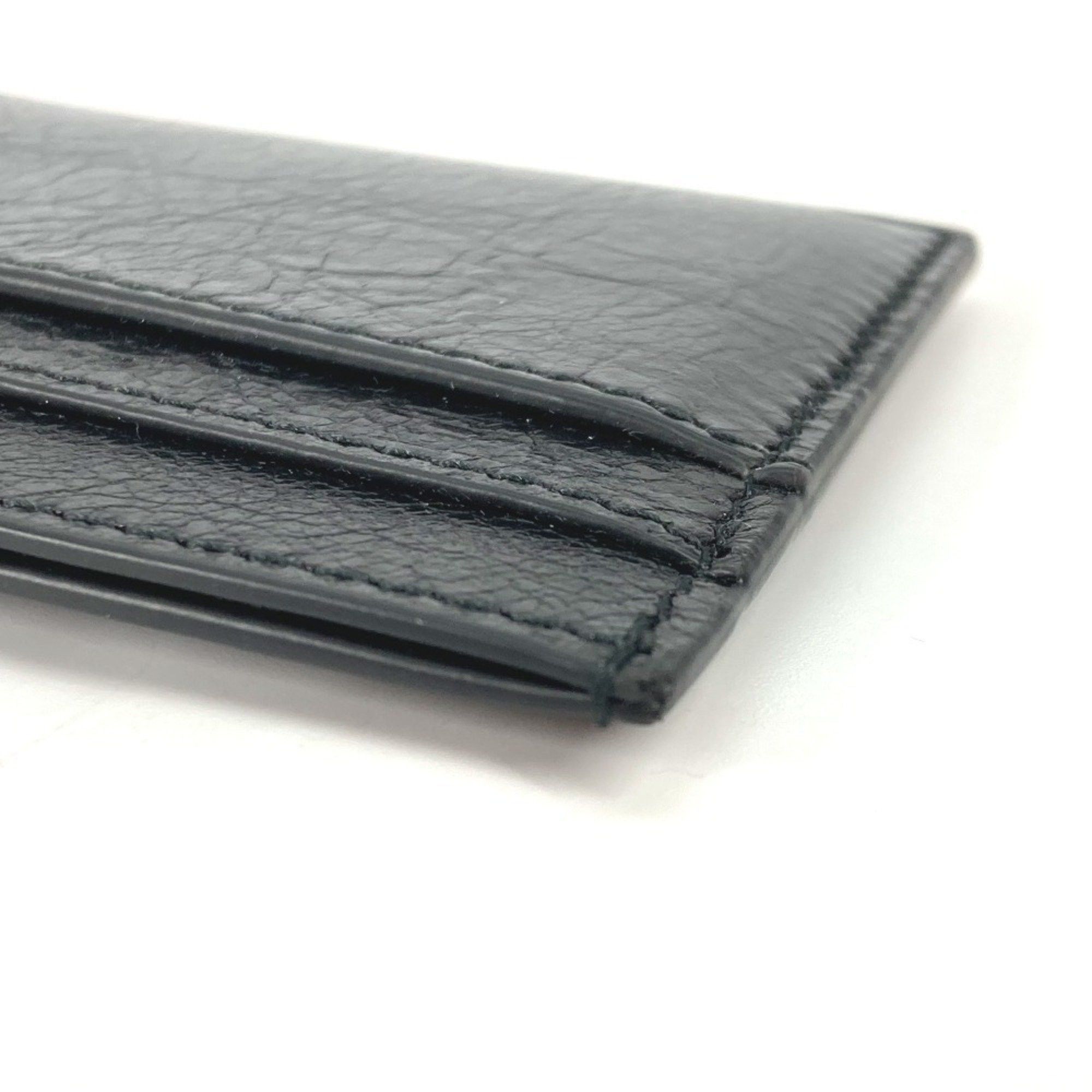 Balenciaga BALENCIAGA 766547 BB Business Card Holder Pass Case Holder/Card Leather Women's Black Size ONE SIZE - 7 Thumbnail