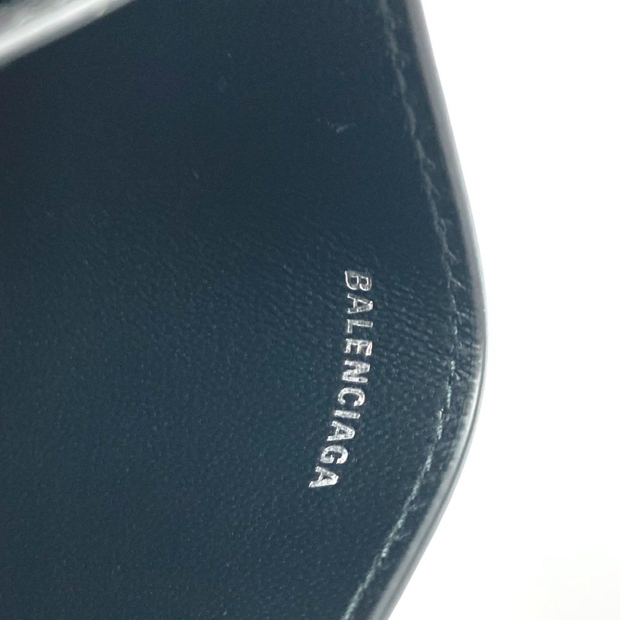 Balenciaga BALENCIAGA 766547 BB Business Card Holder Pass Case Holder/Card Leather Women's Black Size ONE SIZE - 9 Thumbnail